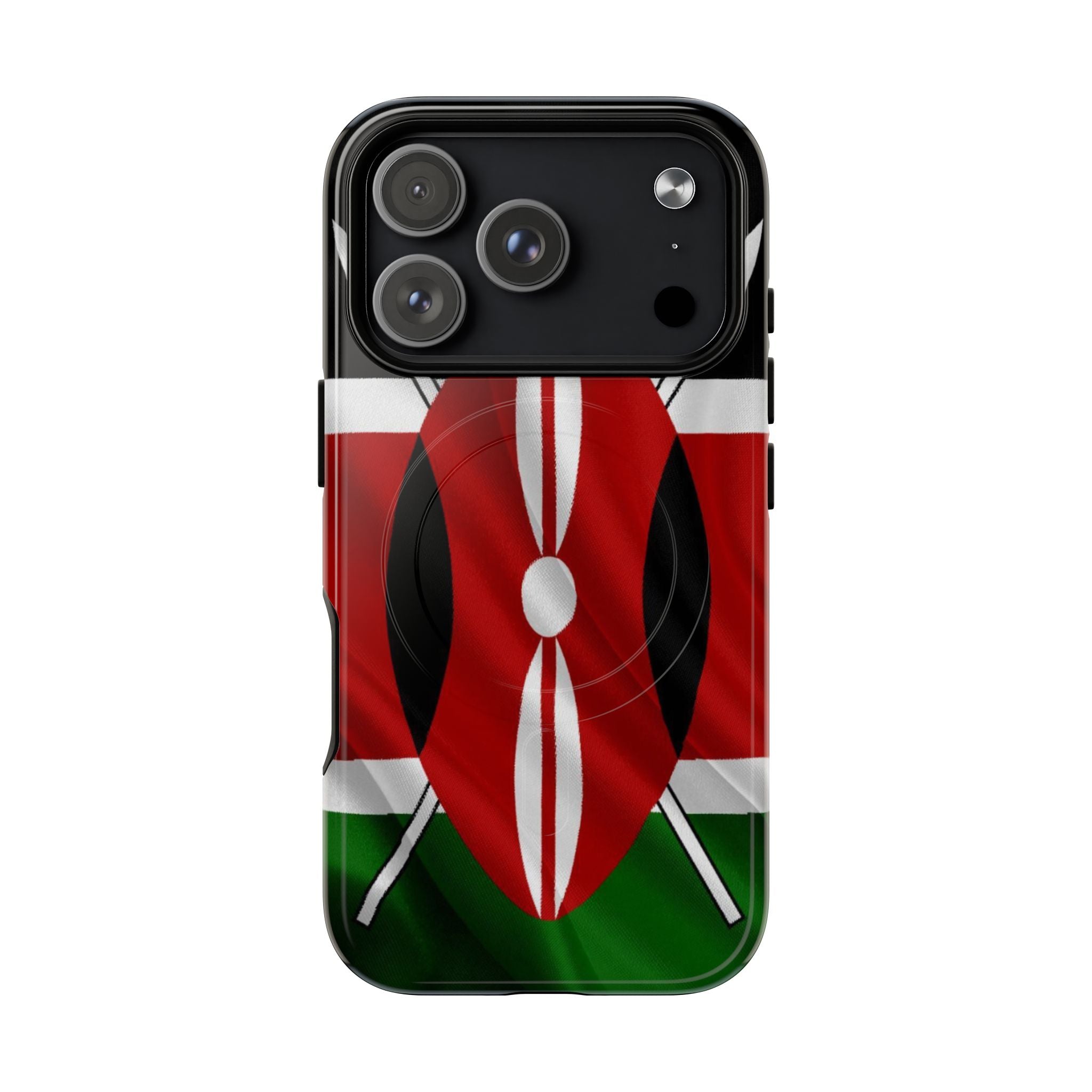 Kenyan Patriot Tough Magnetic Phone Cases, Protective Hard Shell for iPhones (17, 17 Air, 17 Pro, 17 Pro Max: Both Glossy and Matte) - {{variant_title}} | litemerch