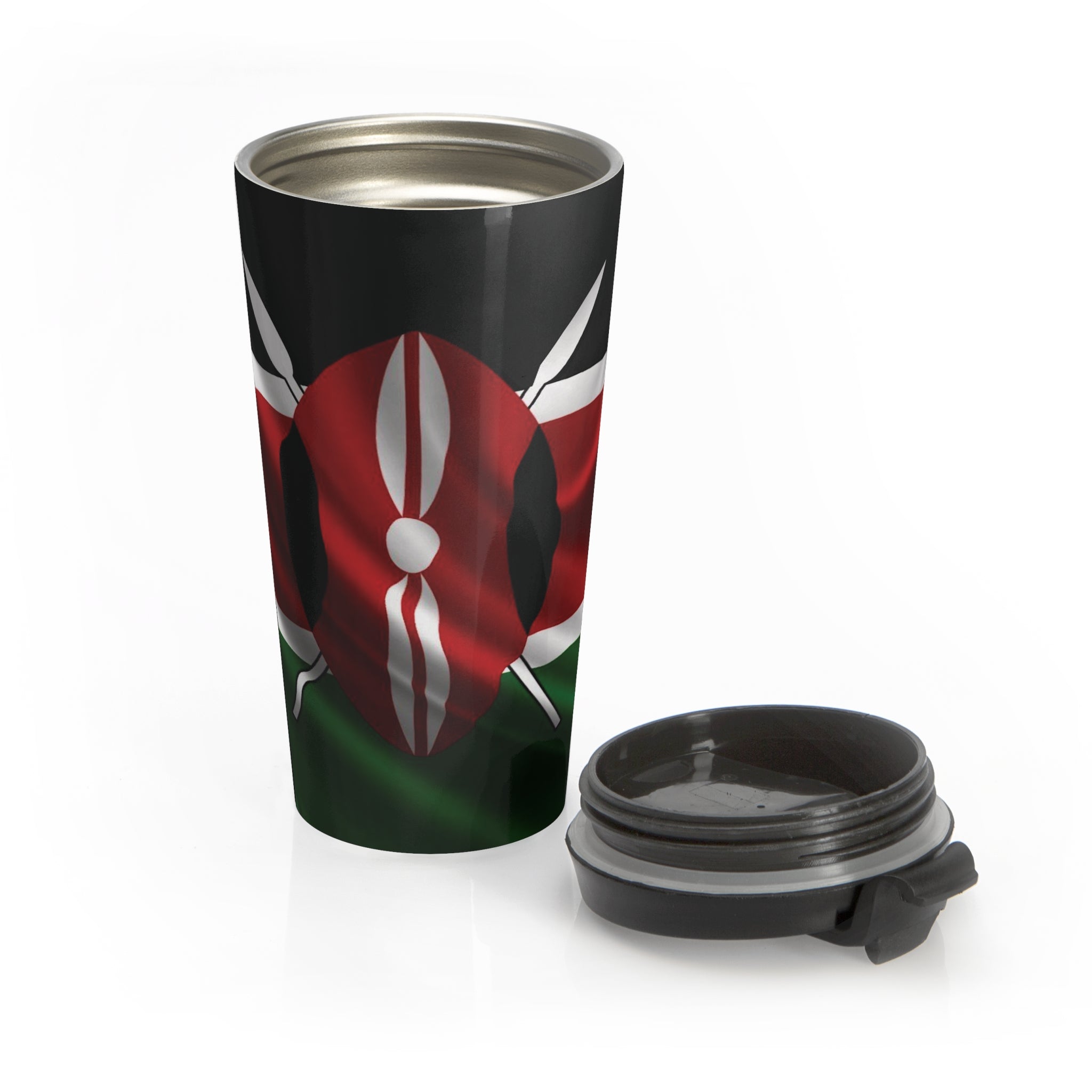 Kenyan Patriot Stainless Steel Travel Mug — Insulated Coffee Tumbler - {{variant_title}} | litemerch