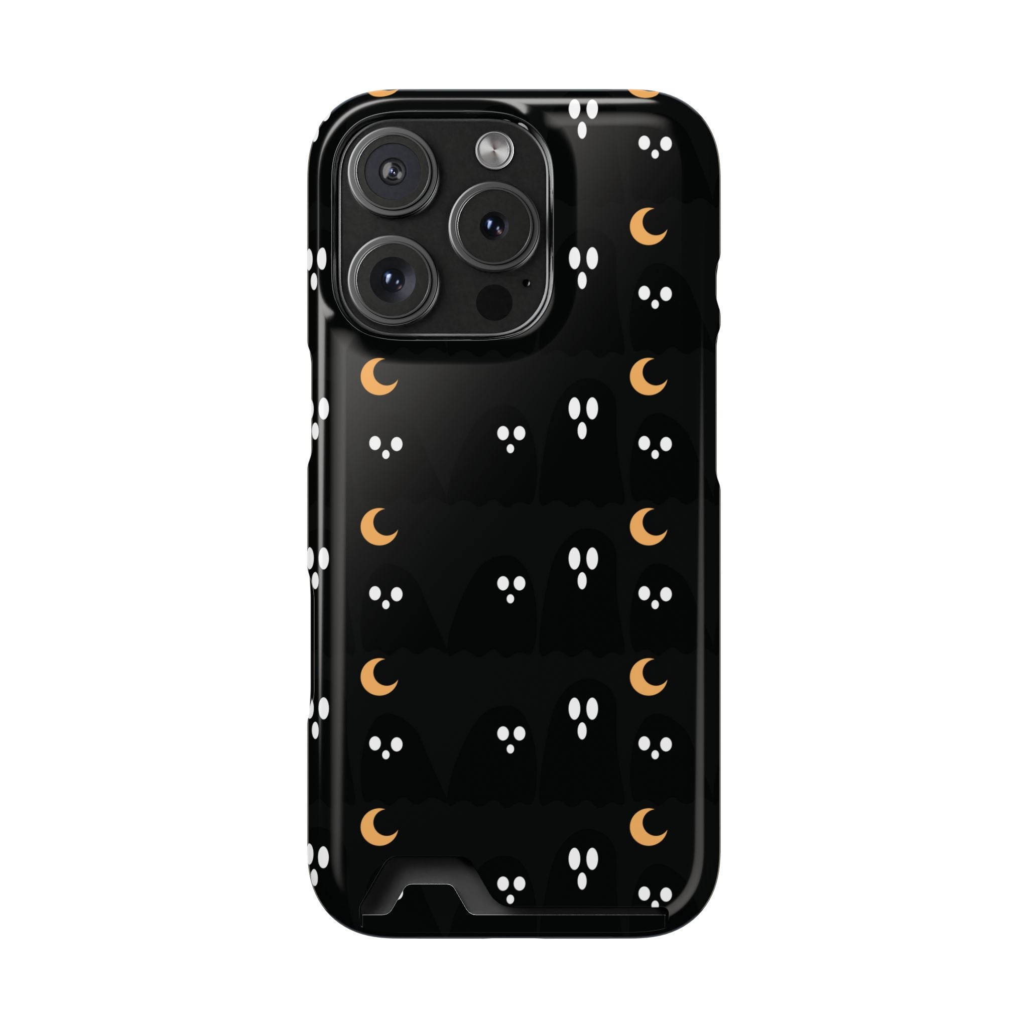 Moon & Paw Print Card Holder Phone Case — Slim Protective Wallet Case - {{variant_title}} | litemerch
