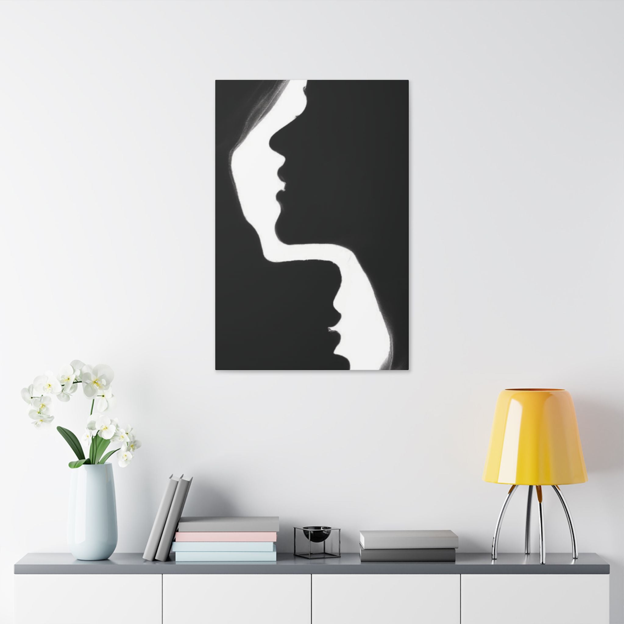 Minimalist Black & White Silhouette Canvas Wall Art - {{variant_title}} | litemerch