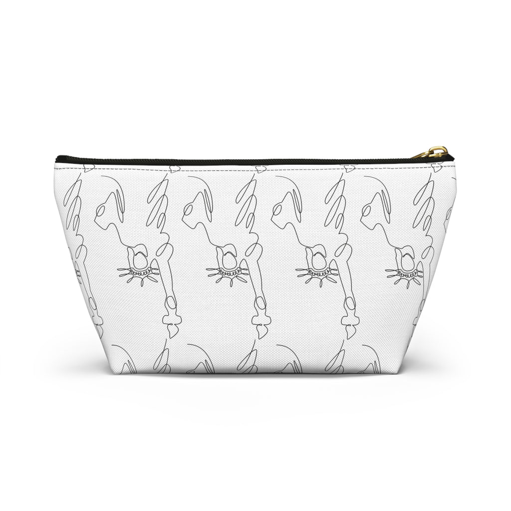T-Bottom Cosmetic Bag, Statue of Liberty Doodle Pouch - {{variant_title}} | litemerch
