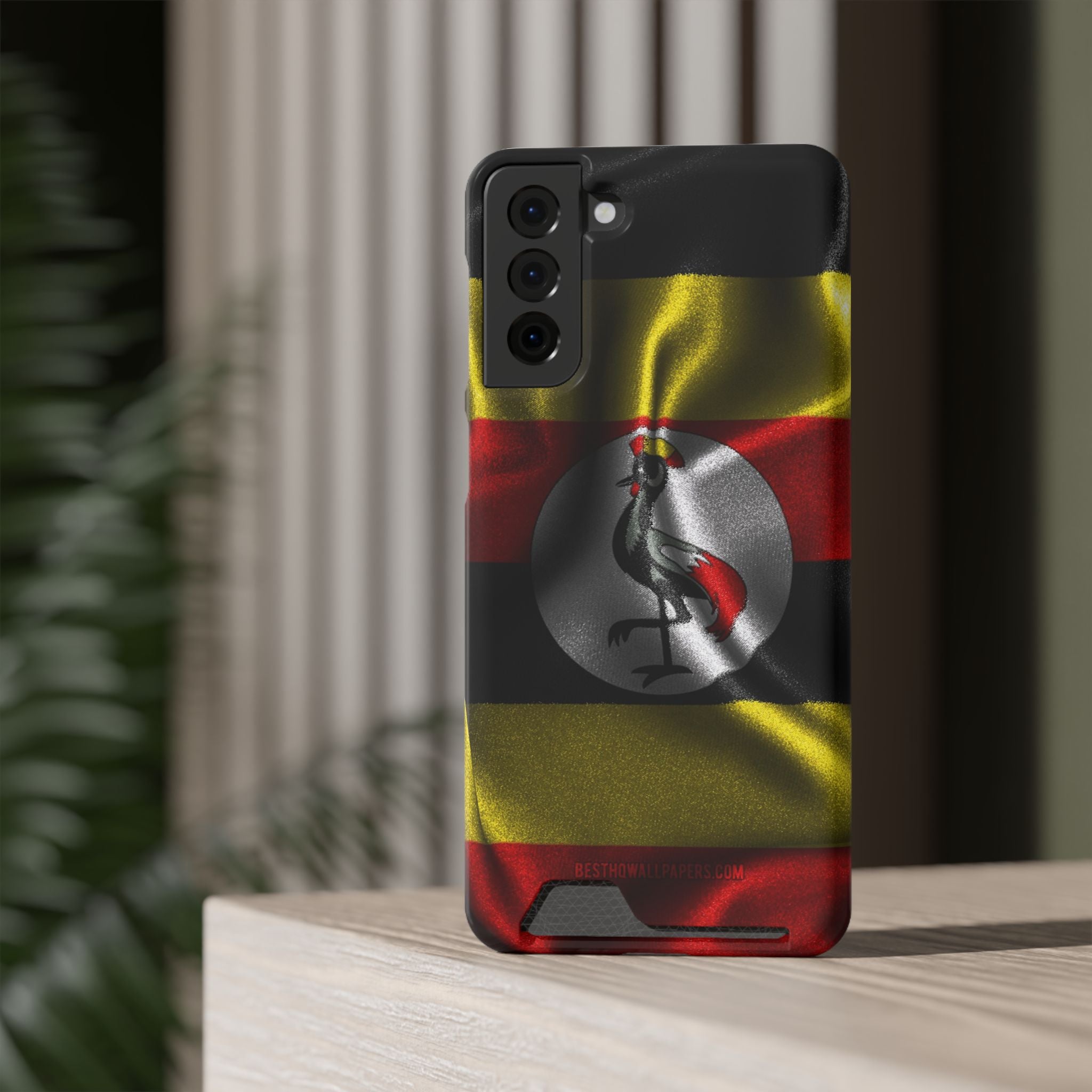 Uganda Phone Card Case — Protective Wallet Phone Case Ugandan Crest - {{variant_title}} | litemerch