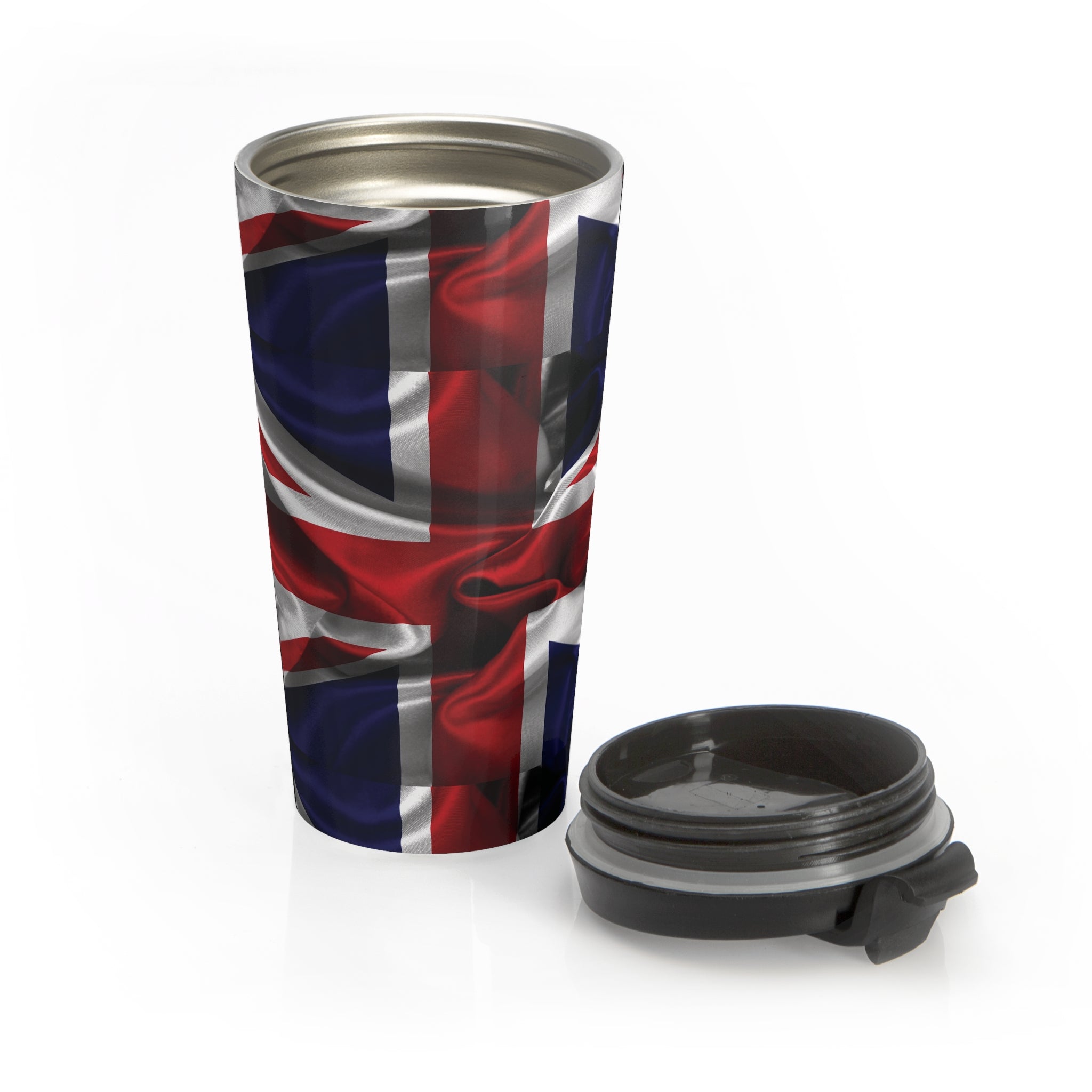 Union Jack Stainless Steel Travel Mug — British Patriot Insulated Tumbler - {{variant_title}} | litemerch