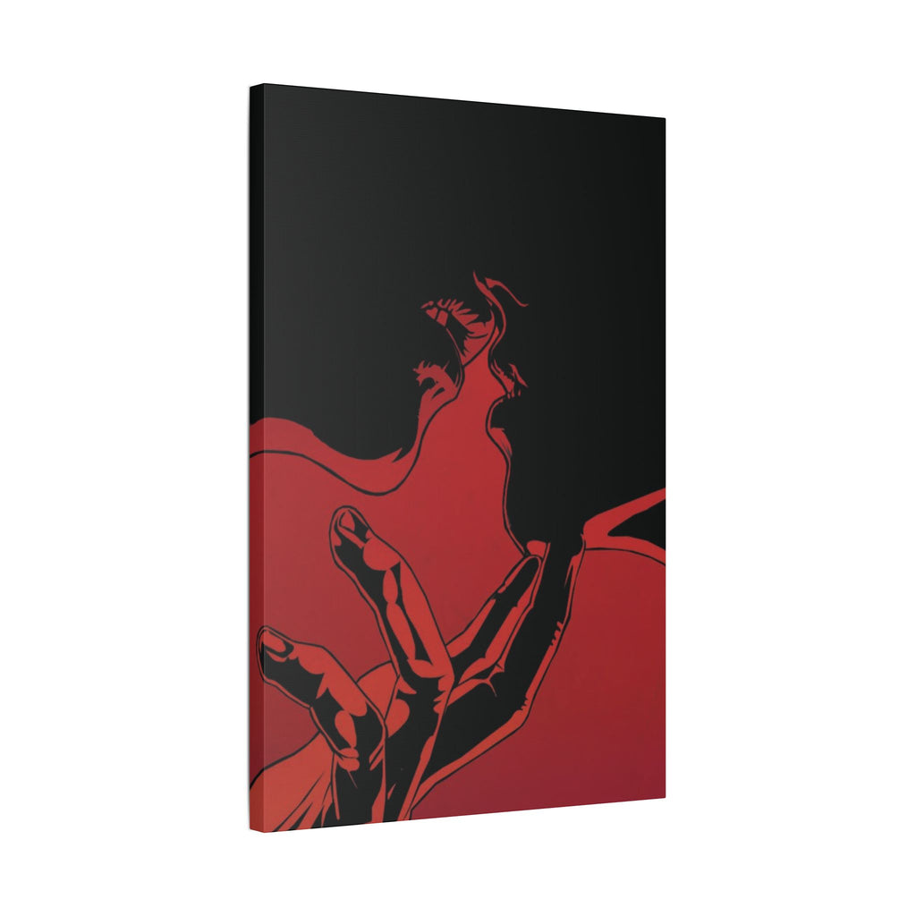 Red Hand & Smoke Minimalist Art, Canvas Print - {{variant_title}} | litemerch