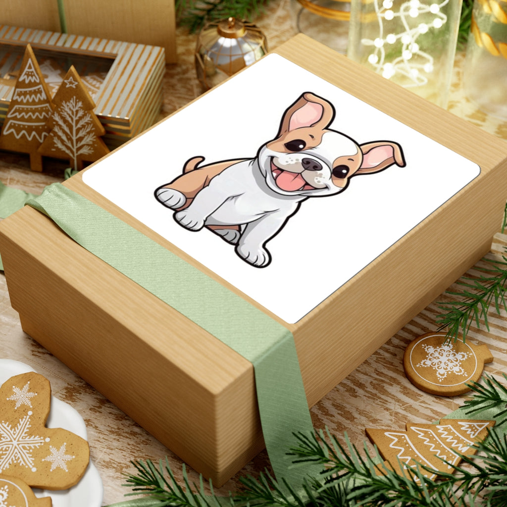 Cute French Bulldog Puppy Kiss-Cut Sticker — Waterproof Laptop Decal - {{variant_title}} | litemerch