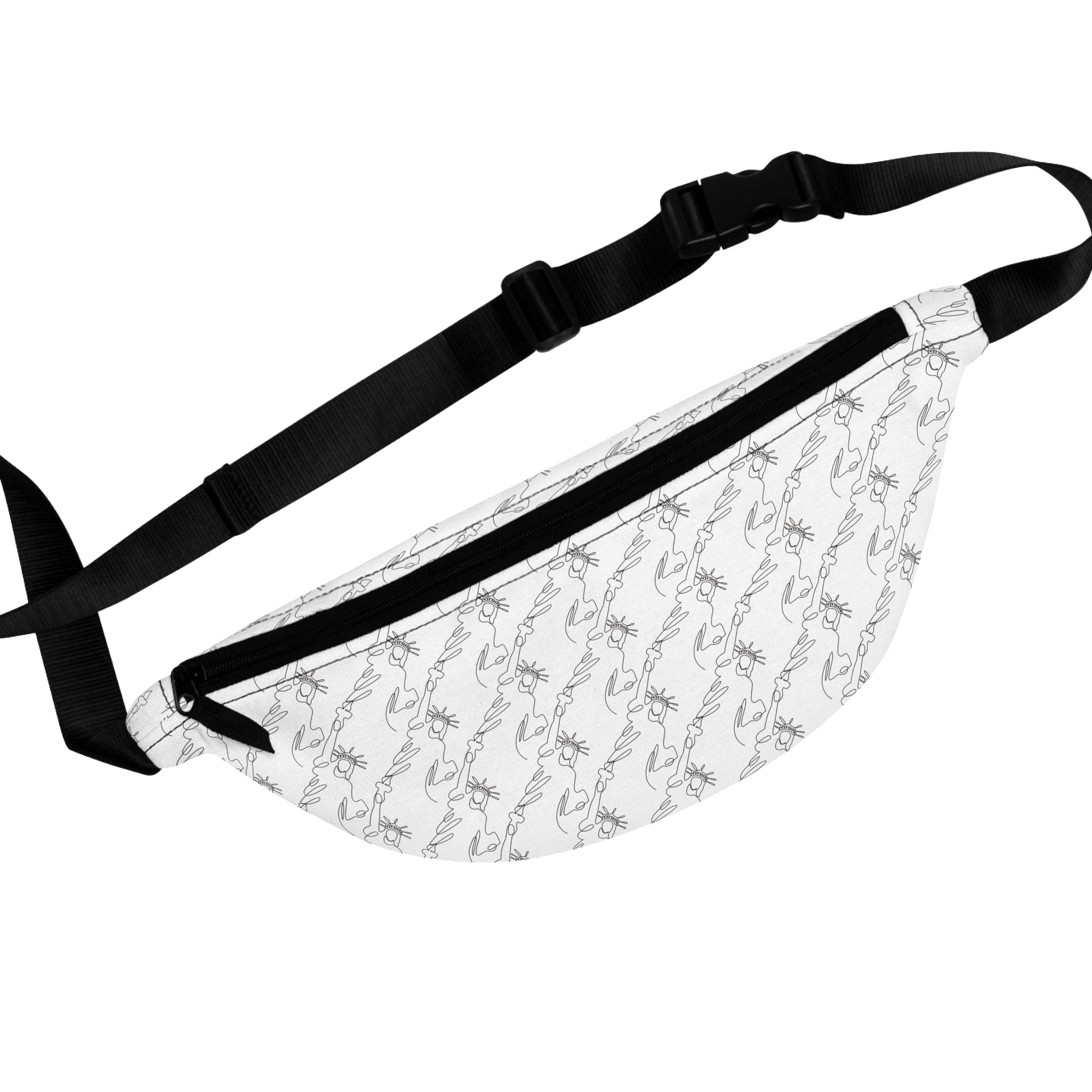 Liberty Pattern Fanny Pack — Lightweight White Waist Bag - {{variant_title}} | litemerch