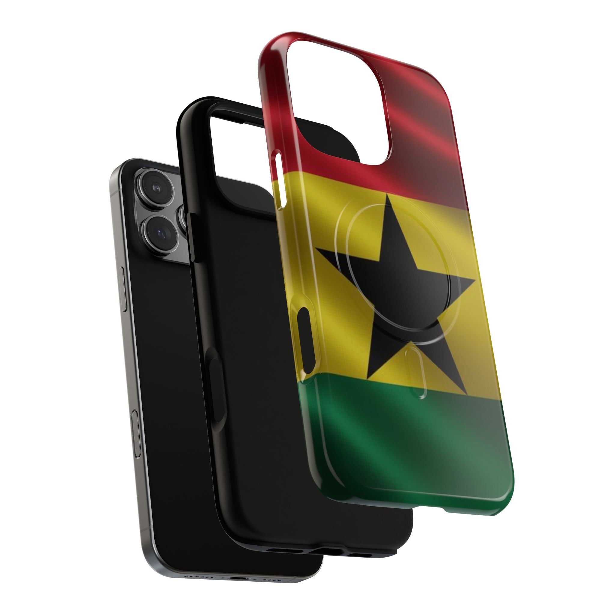 Ghana Tough Magnetic, Protective Phone Cases: iPhones 16 (Pro, 16 Pro Max, Plus), iPhones 17 (Air, Pro, Pro Max) - {{variant_title}} | litemerch