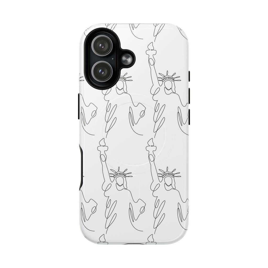 Statue of Liberty Doodle MagSafe Tough iPhone Case - {{variant_title}} | litemerch