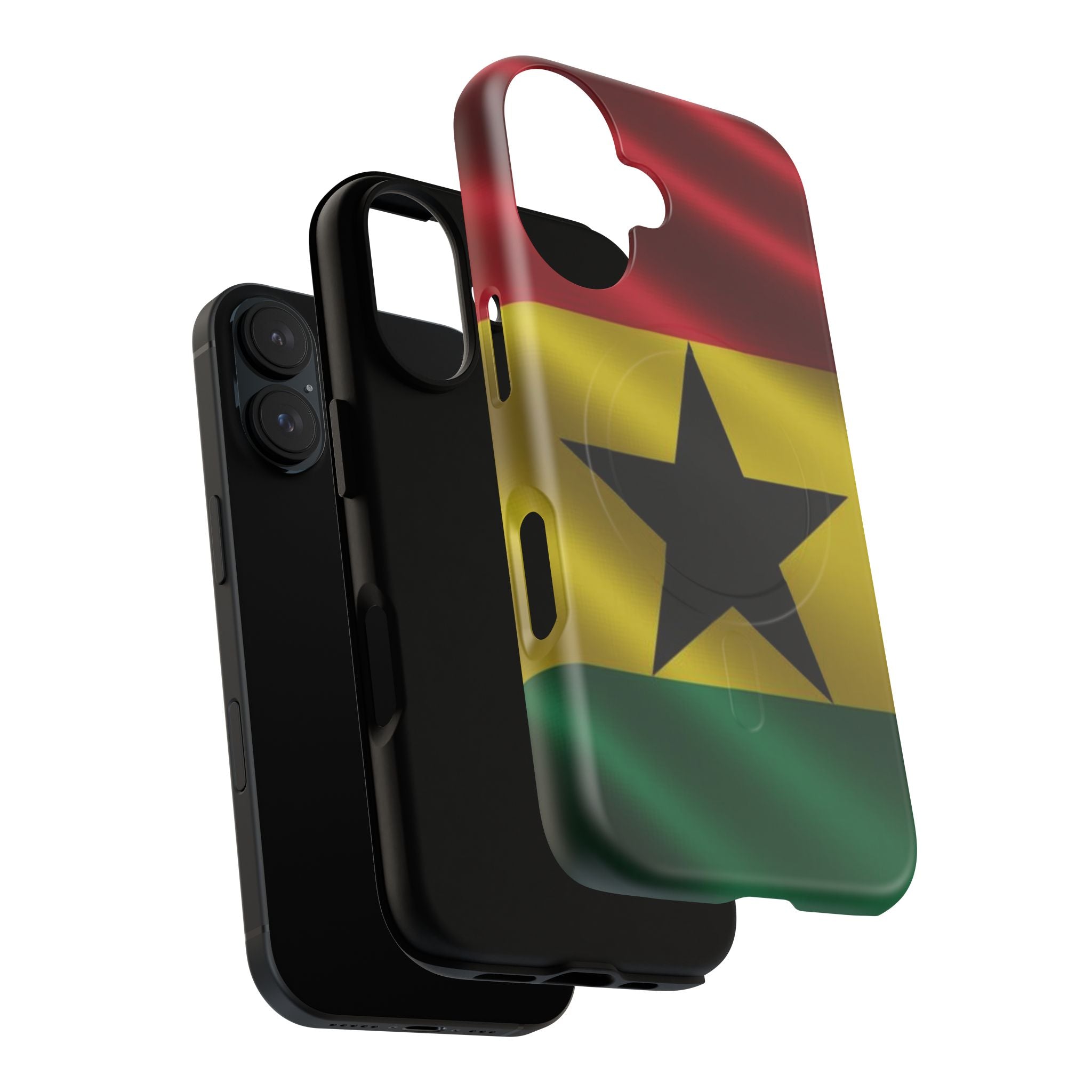 Ghana Tough Magnetic, Protective Phone Cases: iPhones 16 (Pro, 16 Pro Max, Plus), iPhones 17 (Air, Pro, Pro Max) - {{variant_title}} | litemerch