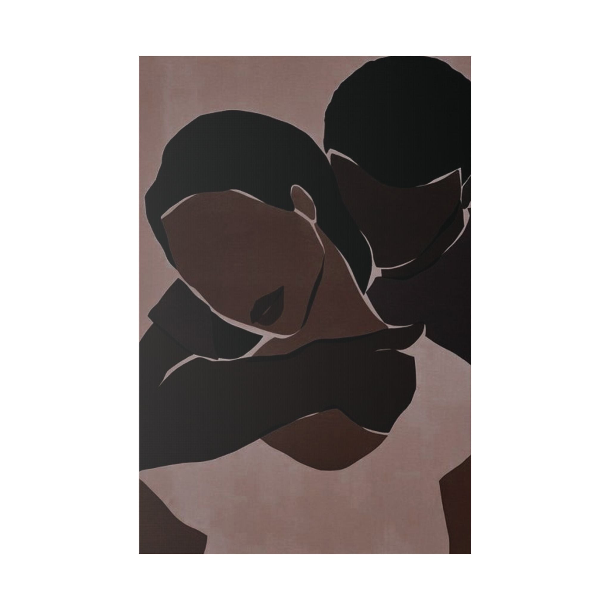Romantic Embrace, Minimalist Couple Wall Decor - {{variant_title}} | litemerch
