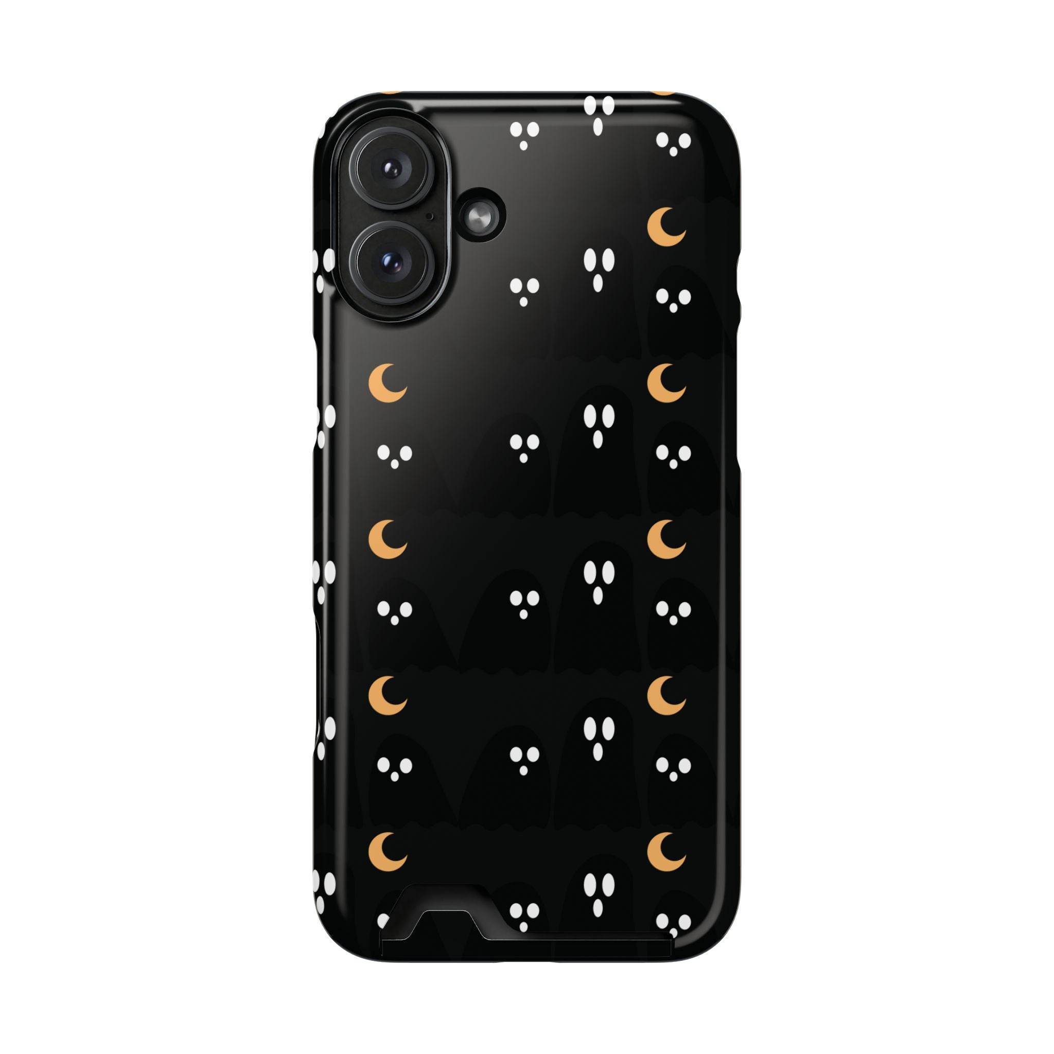 Moon & Paw Print Card Holder Phone Case — Slim Protective Wallet Case - {{variant_title}} | litemerch