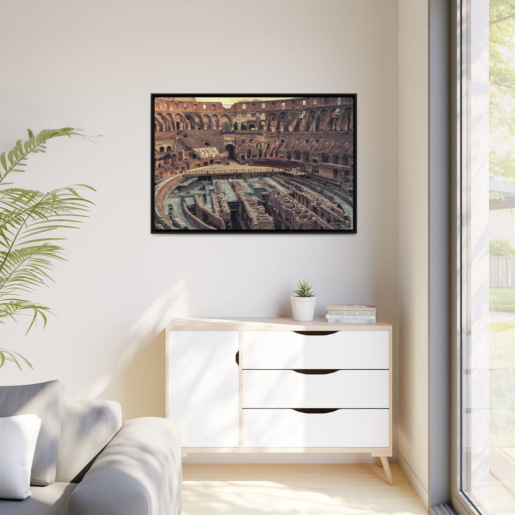 Framed Matte Canvas - Vintage Colosseum Rome Wall Art - {{variant_title}} | litemerch