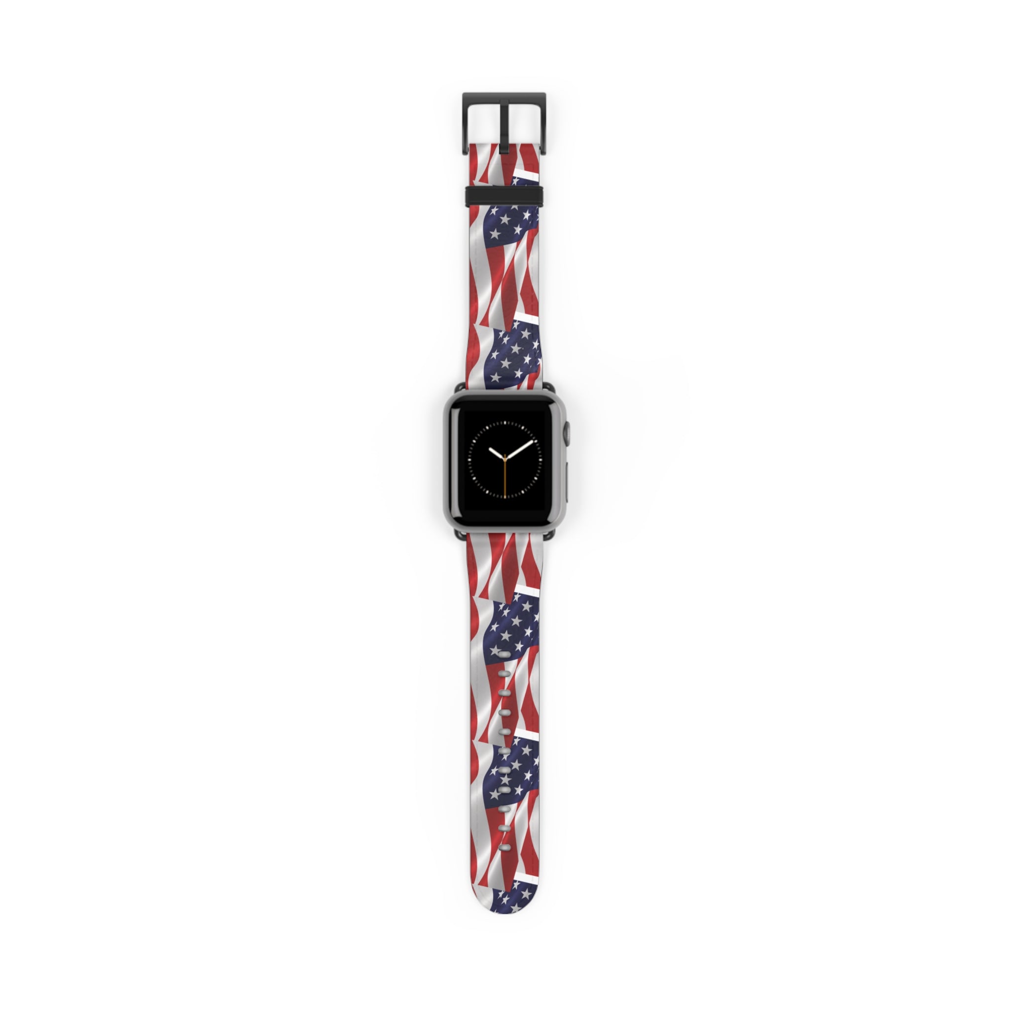 Patriotic American Flag Watch Band – USA Stars & Stripes Apple Watch Strap - {{variant_title}} | litemerch