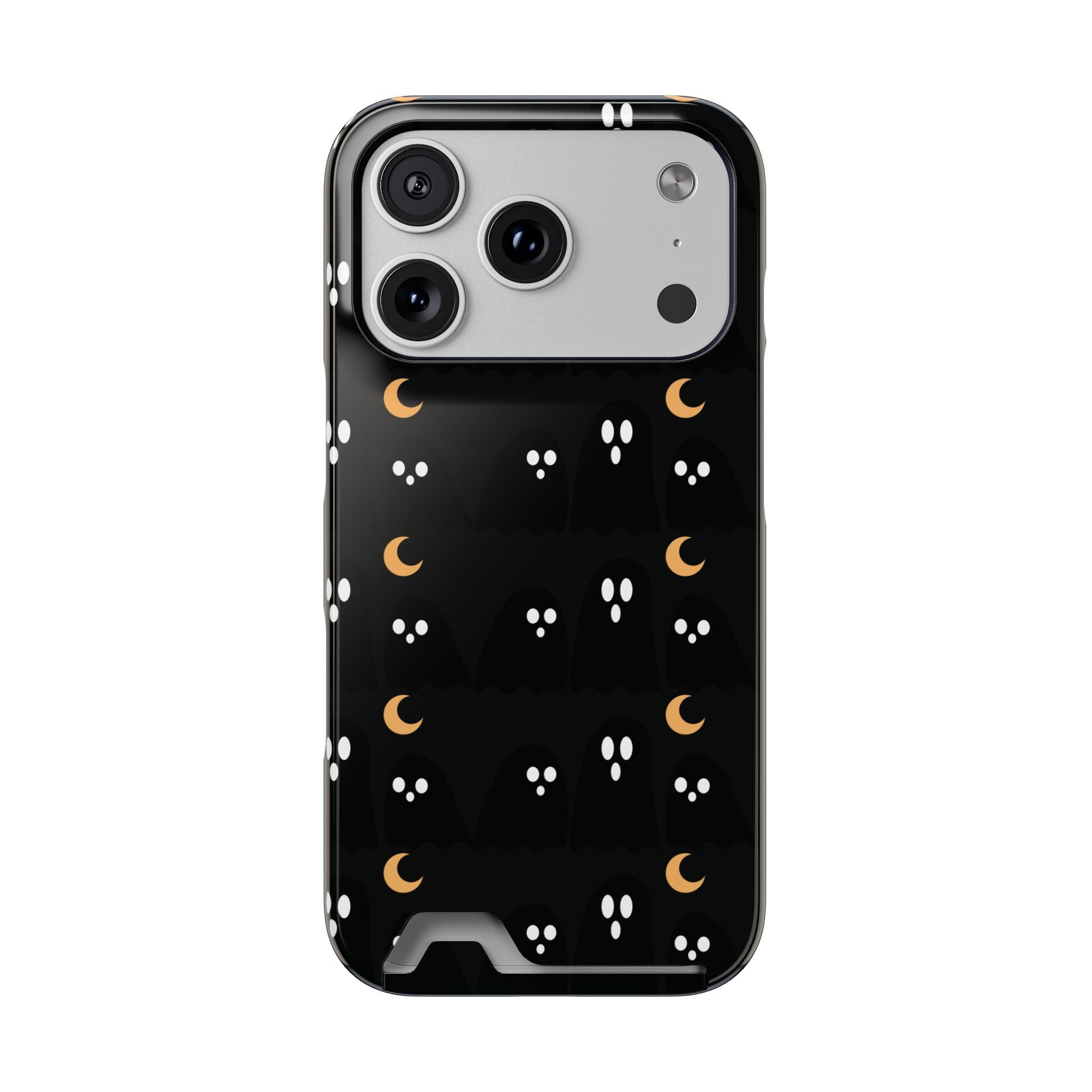 Moon & Paw Print Card Holder Phone Case — Slim Protective Wallet Case - {{variant_title}} | litemerch