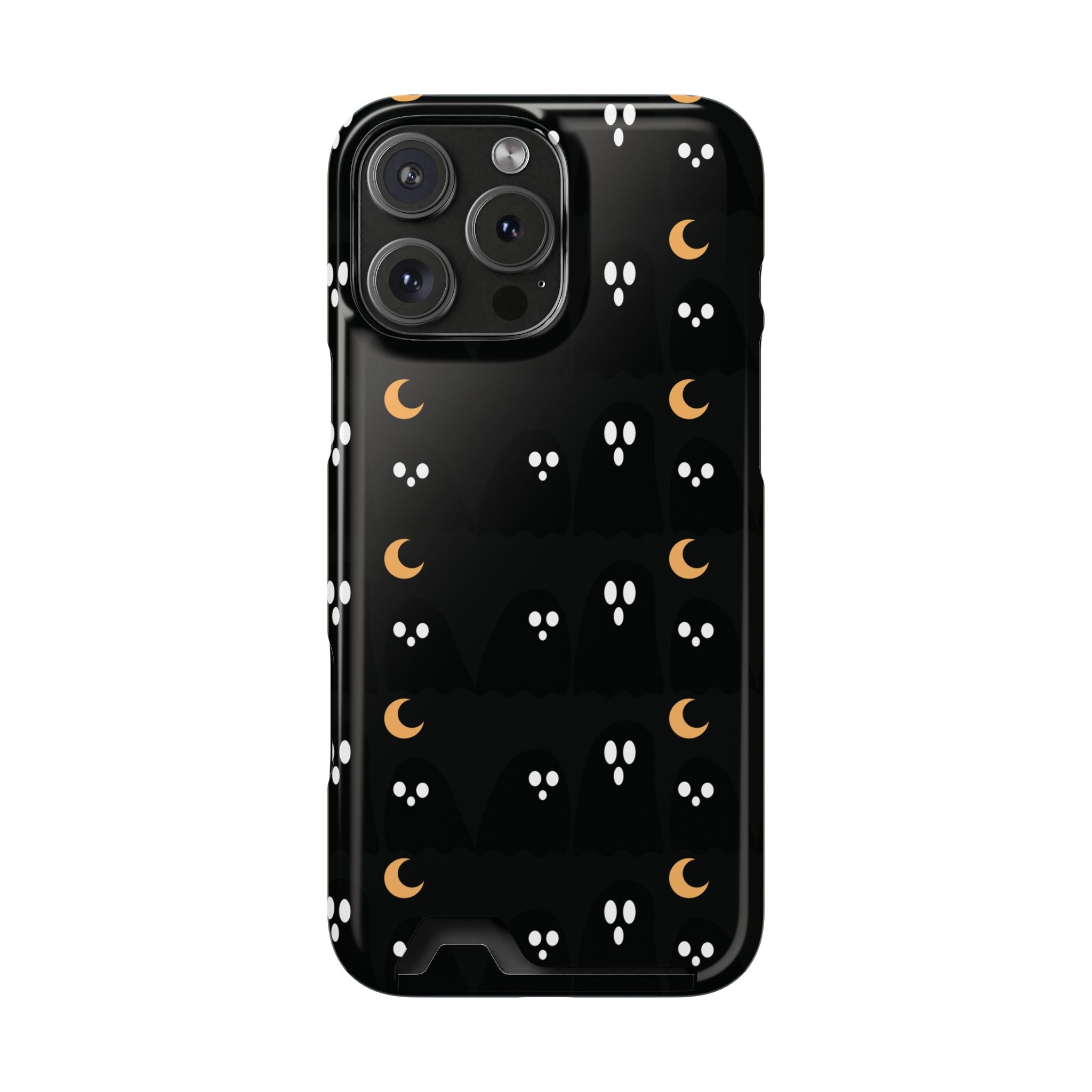 Moon & Paw Print Card Holder Phone Case — Slim Protective Wallet Case - {{variant_title}} | litemerch