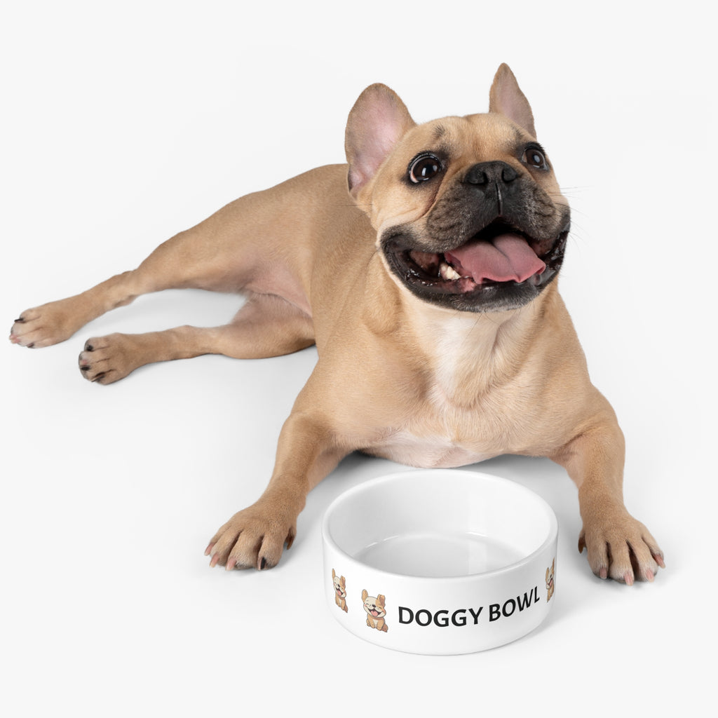 Doggy Bowl Ceramic Pet Bowl — Cute French Bulldog Design - {{variant_title}} | litemerch