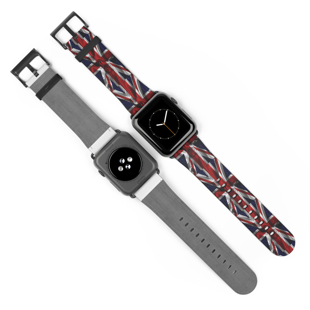 Union Jack Leather Watch Band - British Flag Strap for Apple Watch - {{variant_title}} | litemerch