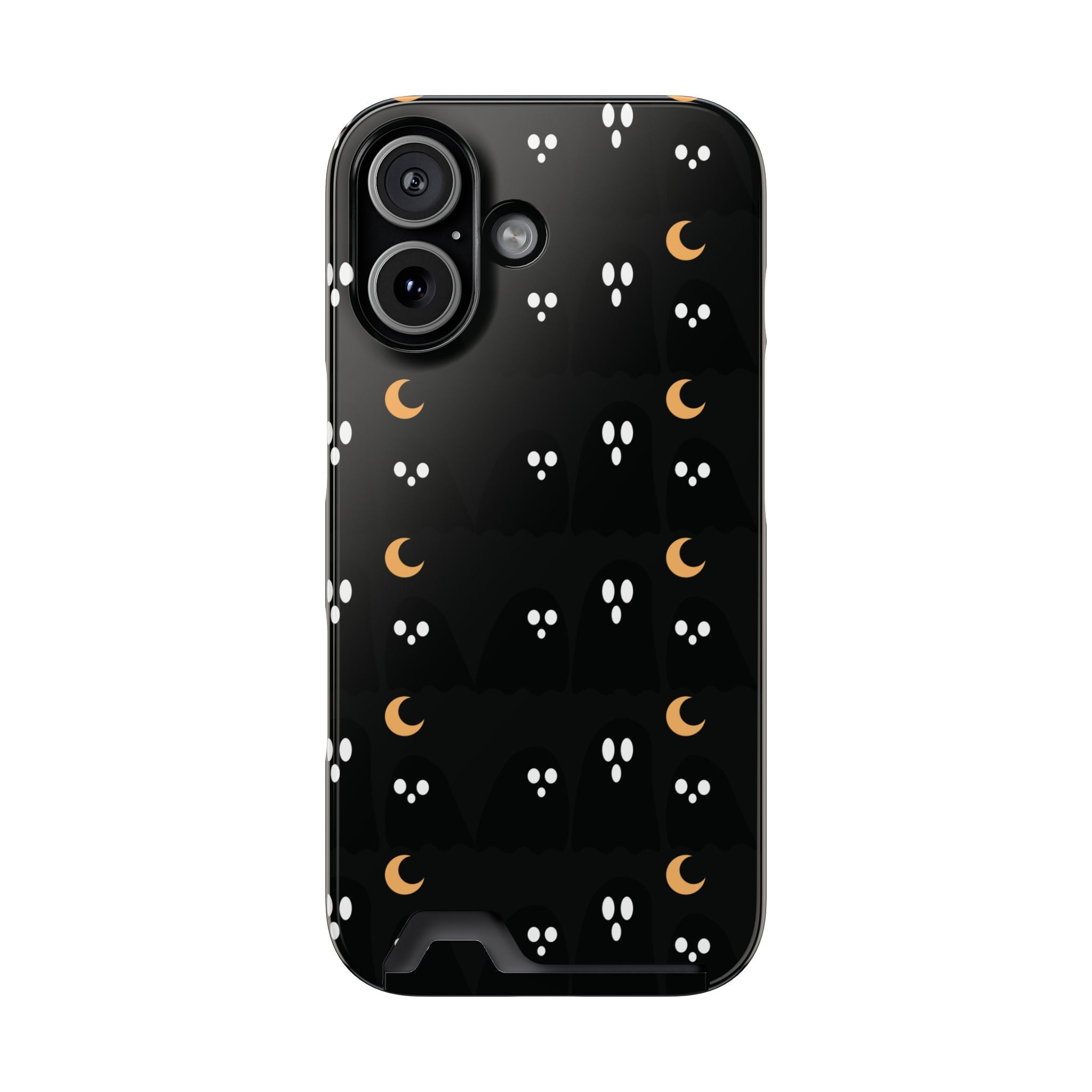 Moon & Paw Print Card Holder Phone Case — Slim Protective Wallet Case - {{variant_title}} | litemerch