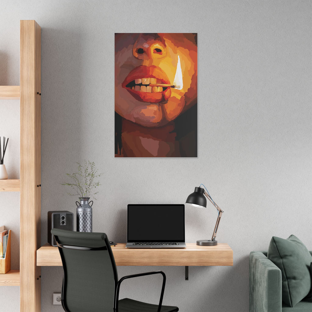 Light A Match | Flame Kiss Canvas Print - {{variant_title}} | litemerch