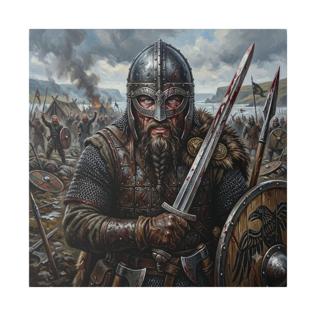 Viking Warrior Battle Canvas - {{variant_title}} | litemerch