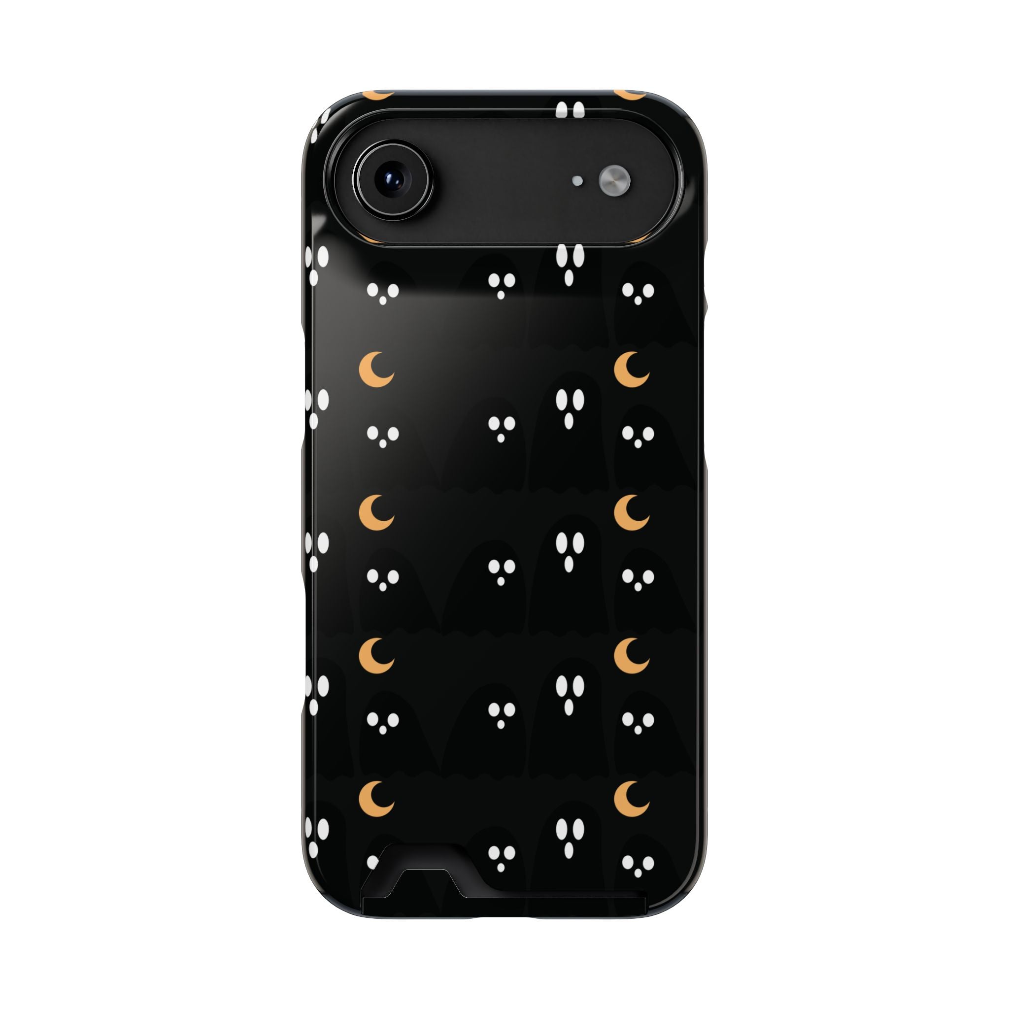 Moon & Paw Print Card Holder Phone Case — Slim Protective Wallet Case - {{variant_title}} | litemerch