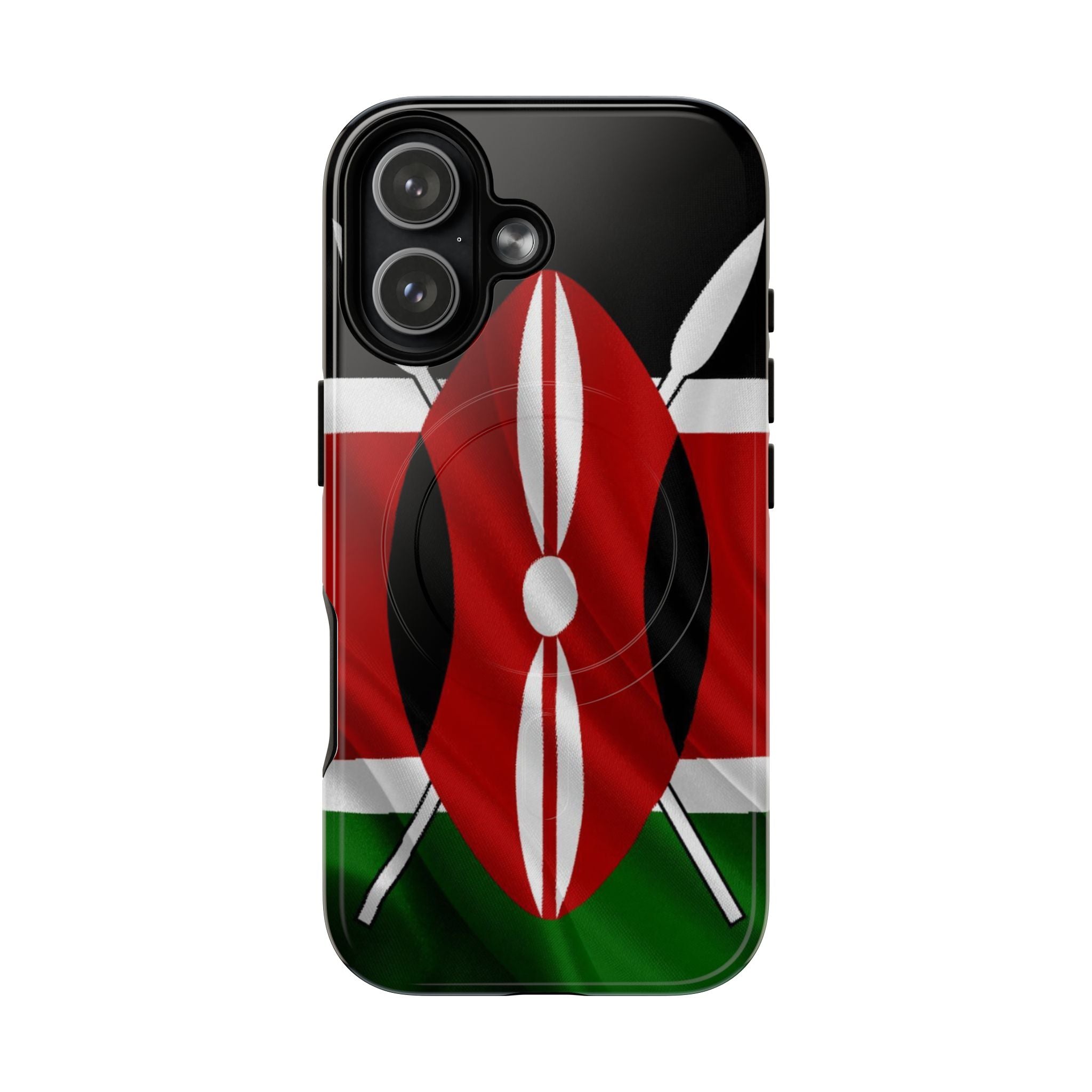 Kenyan Patriot Tough Magnetic Phone Cases, Protective Hard Shell for iPhones (17, 17 Air, 17 Pro, 17 Pro Max: Both Glossy and Matte) - {{variant_title}} | litemerch