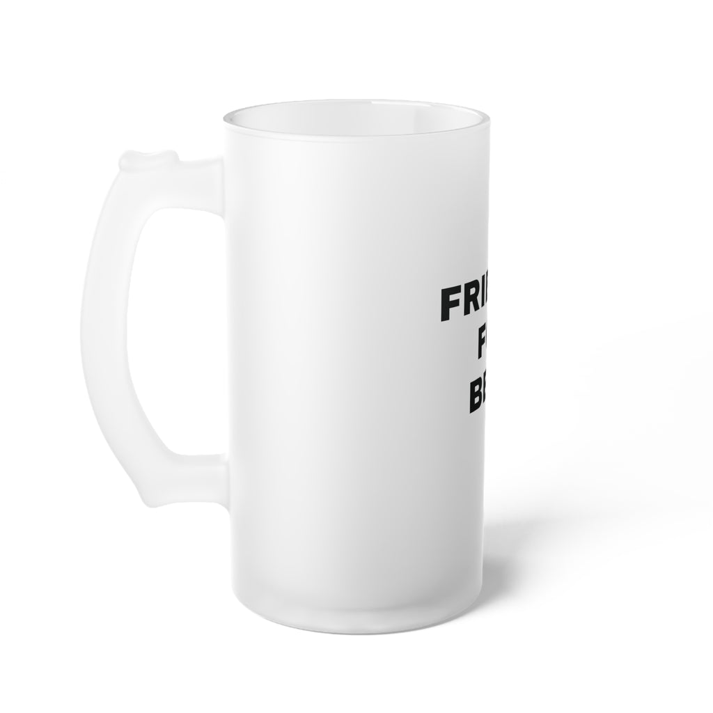 Frosted Glass Beer Mug – "Friends for Beer" Tall Frosted Pint, Gift - {{variant_title}} | litemerch