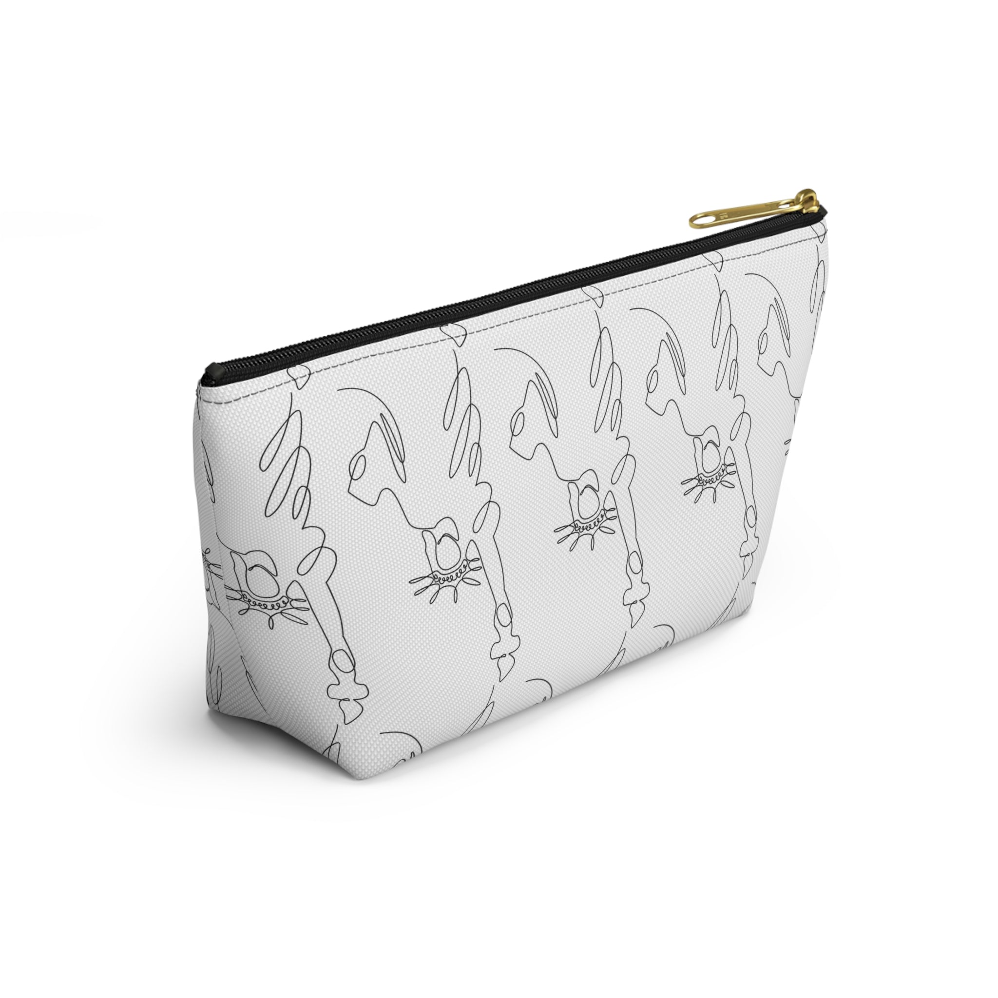 T-Bottom Cosmetic Bag, Statue of Liberty Doodle Pouch - {{variant_title}} | litemerch