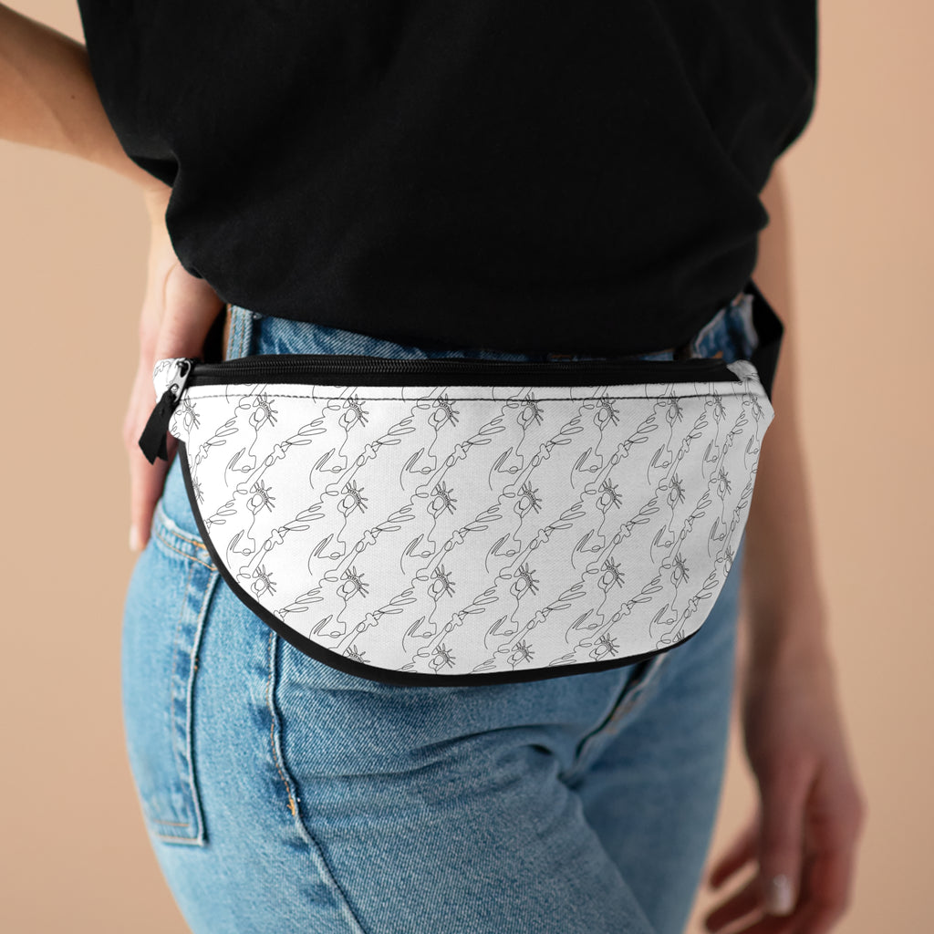 Liberty Pattern Fanny Pack — Lightweight White Waist Bag - {{variant_title}} | litemerch
