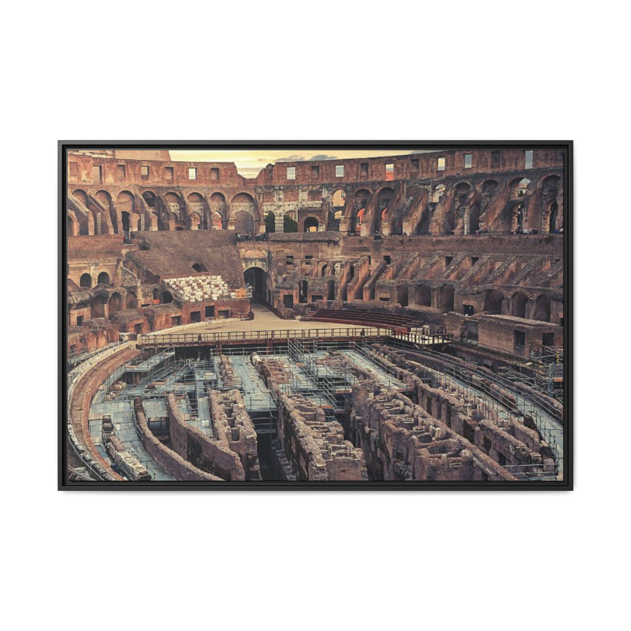 Framed Matte Canvas - Vintage Colosseum Rome Wall Art - {{variant_title}} | litemerch
