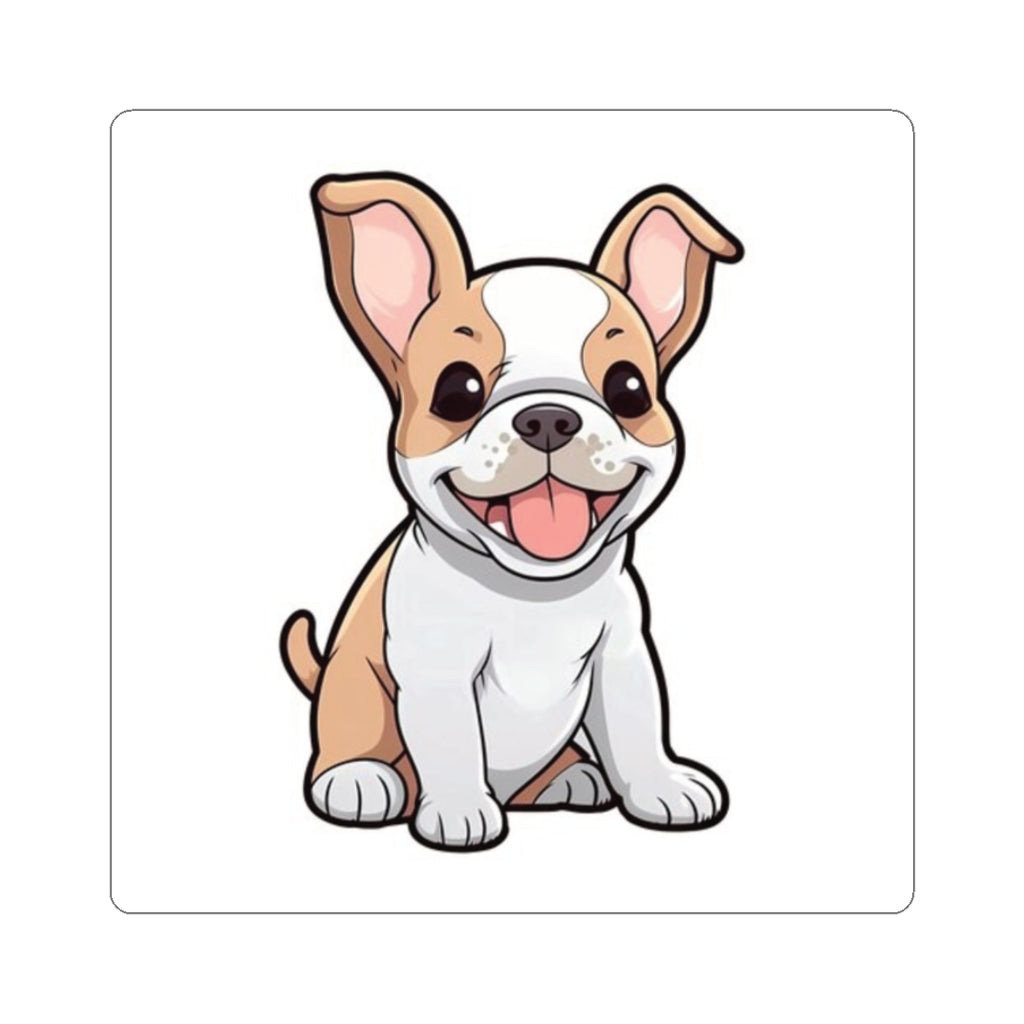 Cute French Bulldog Puppy Kiss-Cut Sticker — Waterproof Laptop Decal - {{variant_title}} | litemerch