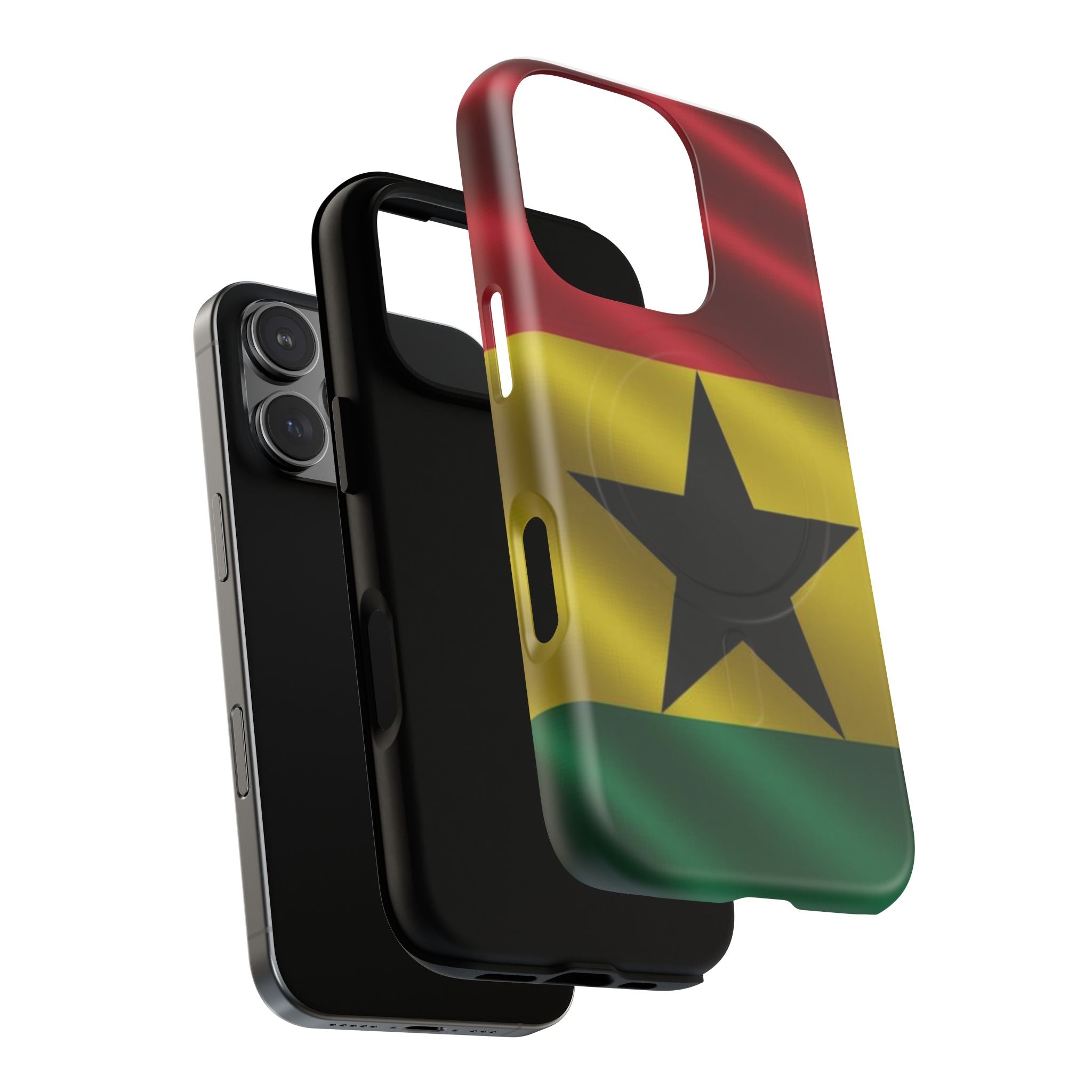 Ghana Tough Magnetic, Protective Phone Cases: iPhones 16 (Pro, 16 Pro Max, Plus), iPhones 17 (Air, Pro, Pro Max) - {{variant_title}} | litemerch