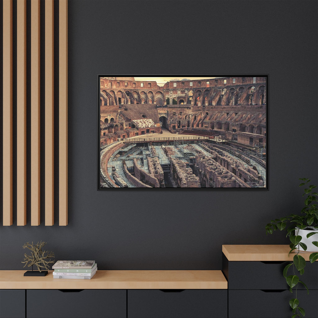 Framed Matte Canvas - Vintage Colosseum Rome Wall Art - {{variant_title}} | litemerch