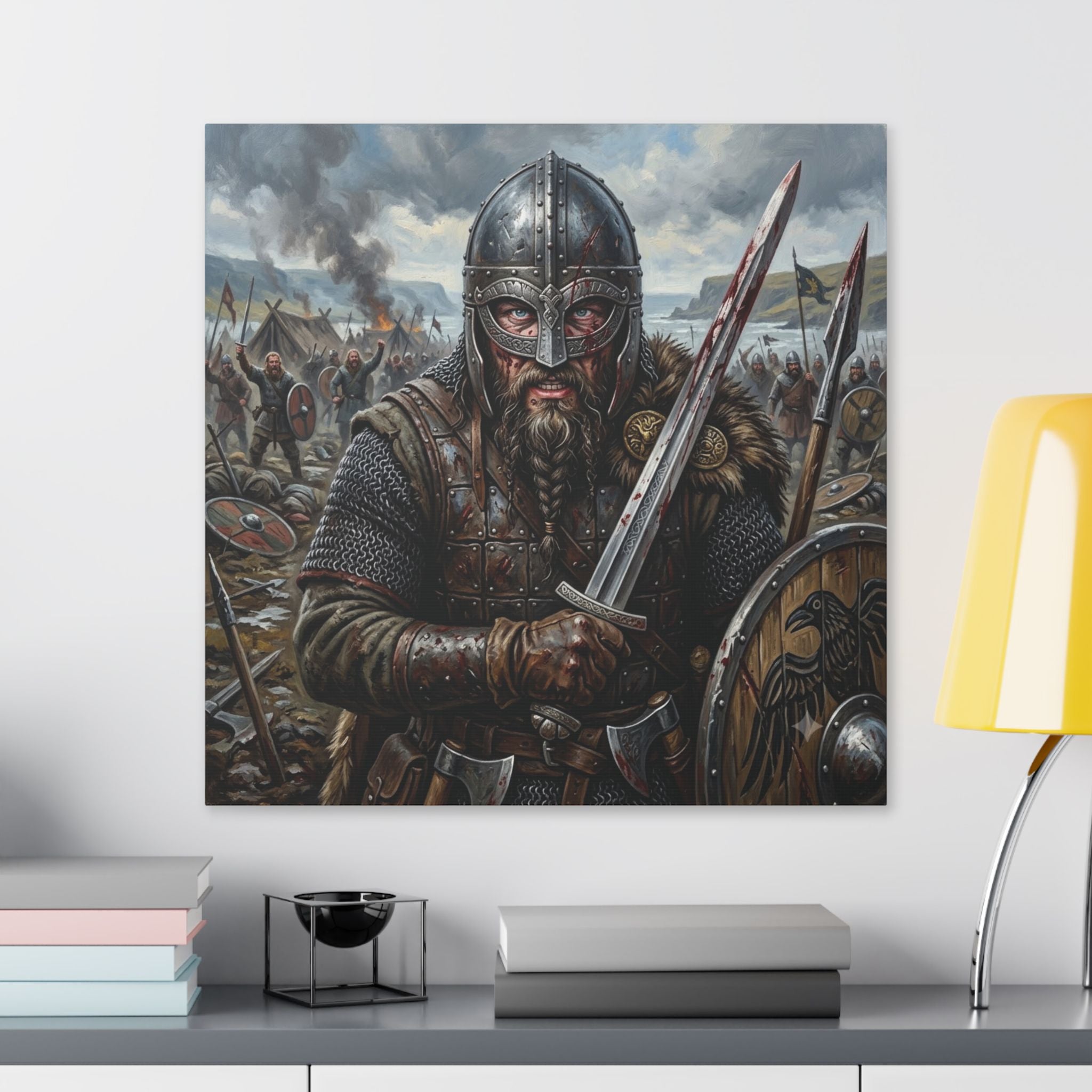 Viking Warrior Battle Canvas - {{variant_title}} | litemerch