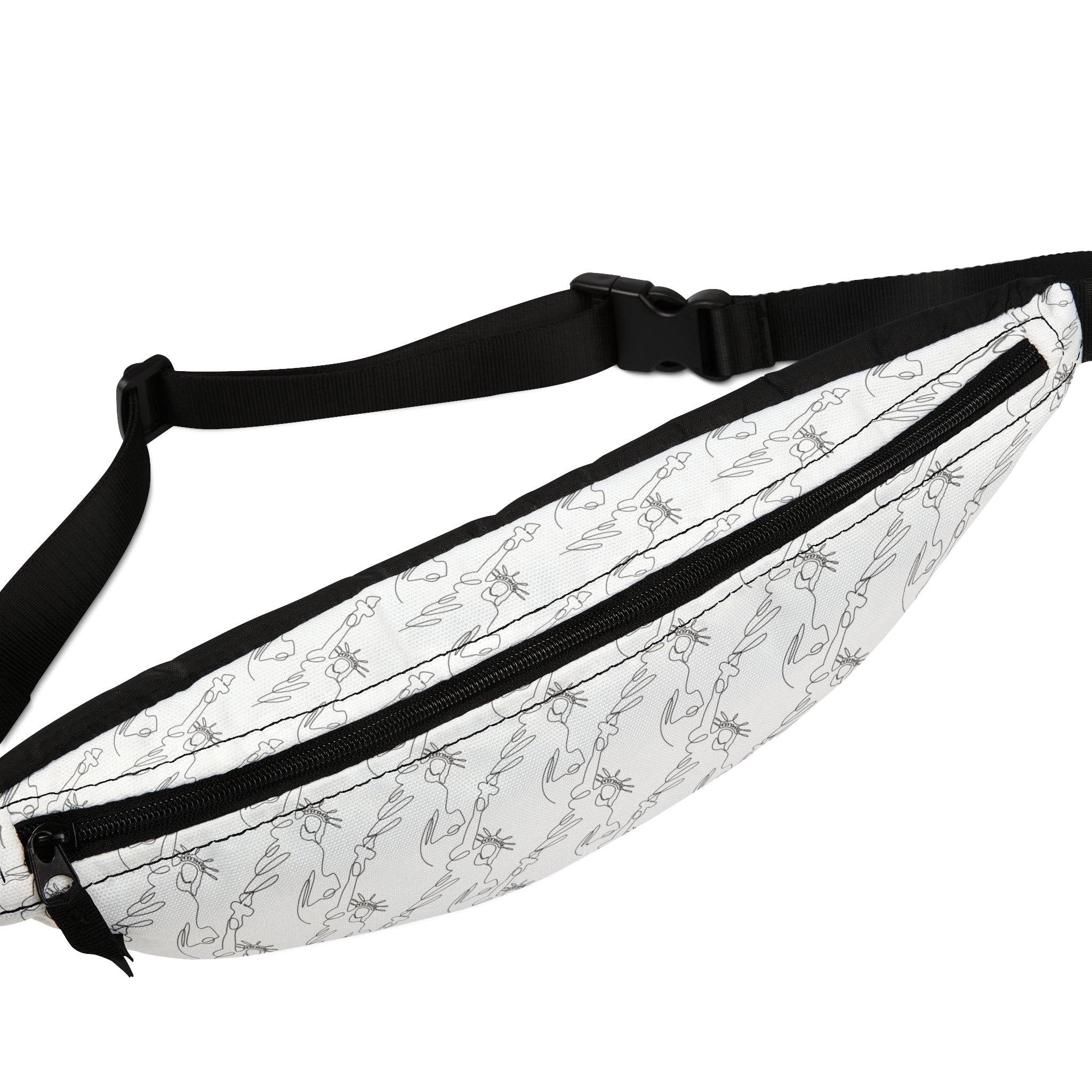 Liberty Pattern Fanny Pack — Lightweight White Waist Bag - {{variant_title}} | litemerch