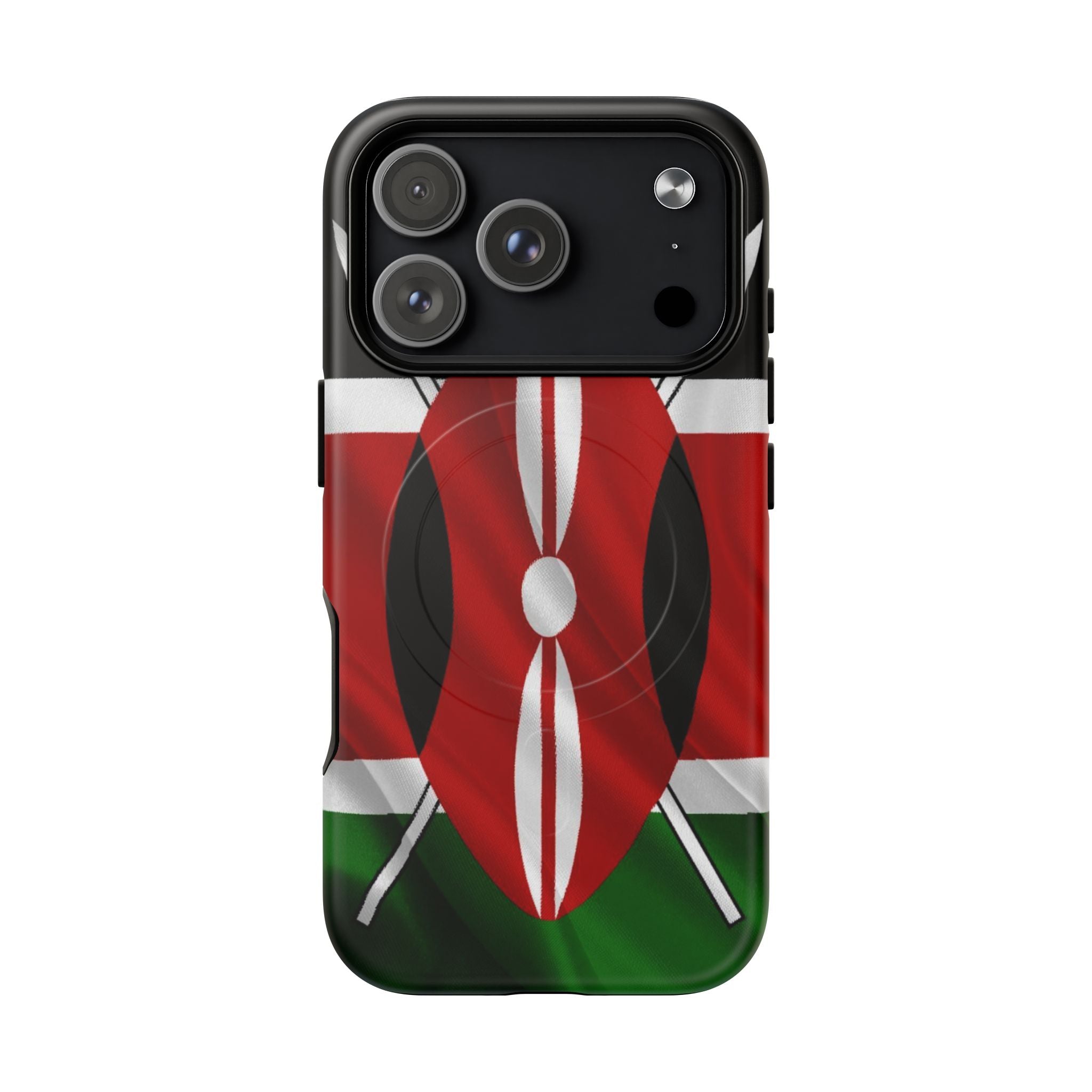Kenyan Patriot Tough Magnetic Phone Cases, Protective Hard Shell for iPhones (17, 17 Air, 17 Pro, 17 Pro Max: Both Glossy and Matte) - {{variant_title}} | litemerch