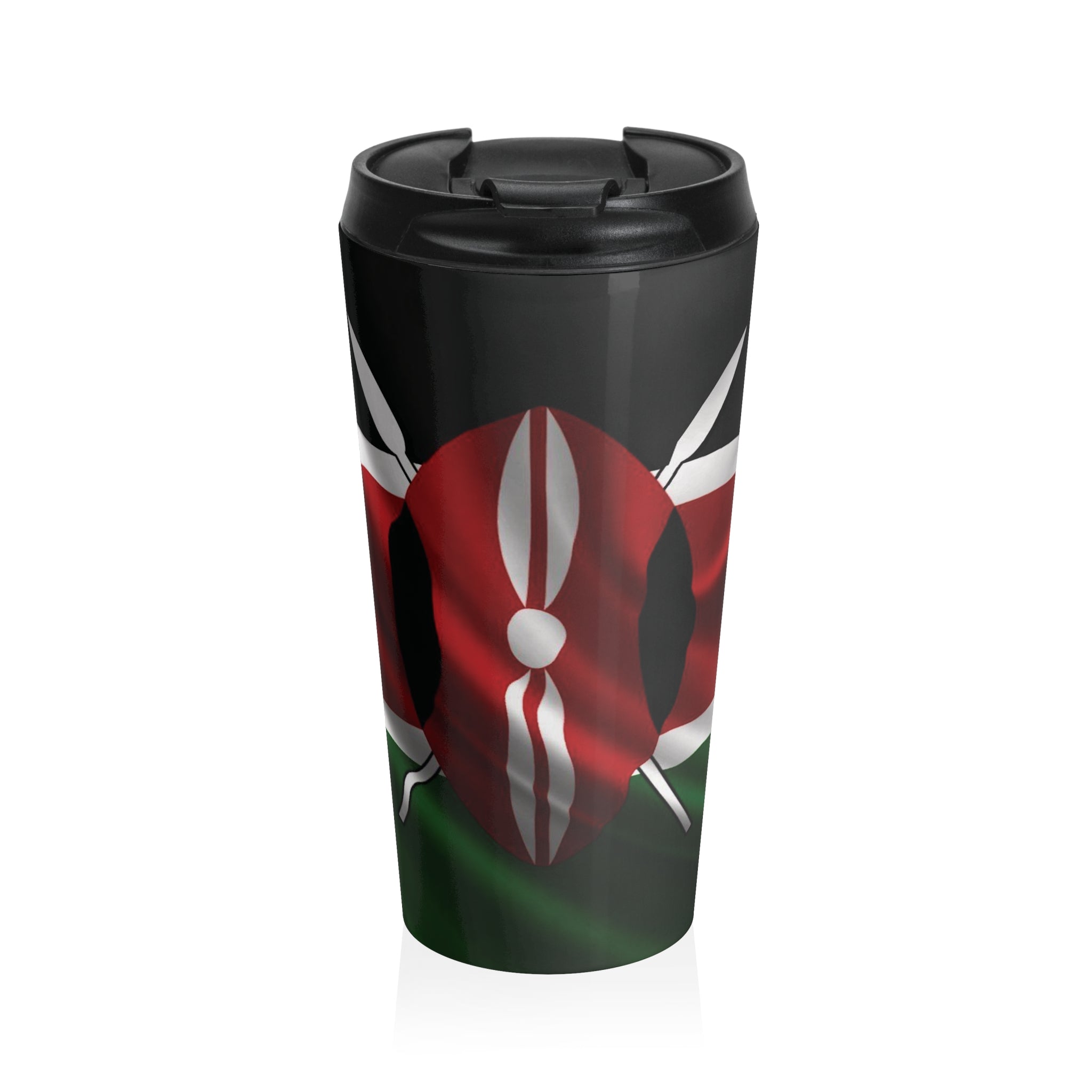 Kenyan Patriot Stainless Steel Travel Mug — Insulated Coffee Tumbler - {{variant_title}} | litemerch