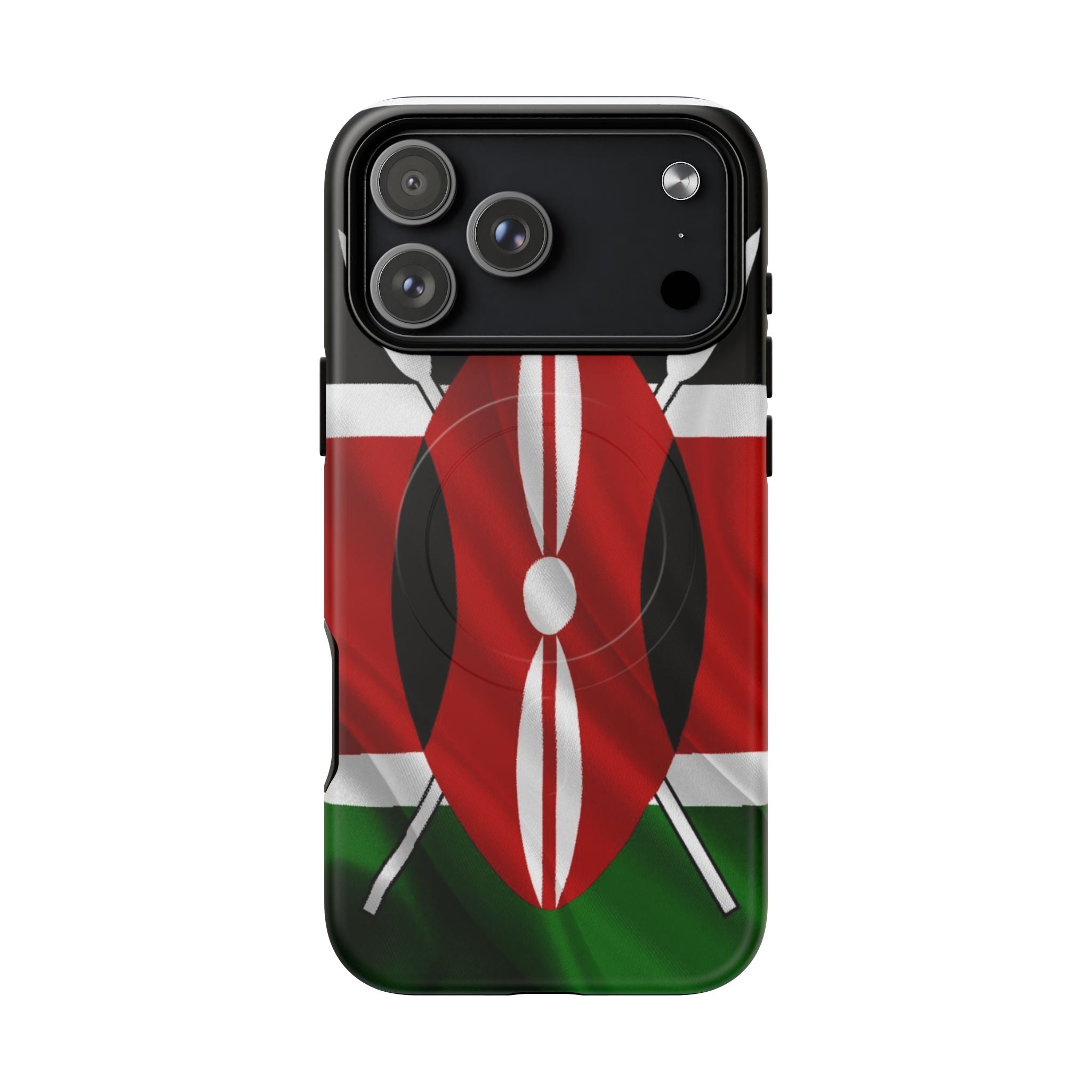 Kenyan Patriot Tough Magnetic Phone Cases, Protective Hard Shell for iPhones (17, 17 Air, 17 Pro, 17 Pro Max: Both Glossy and Matte) - {{variant_title}} | litemerch