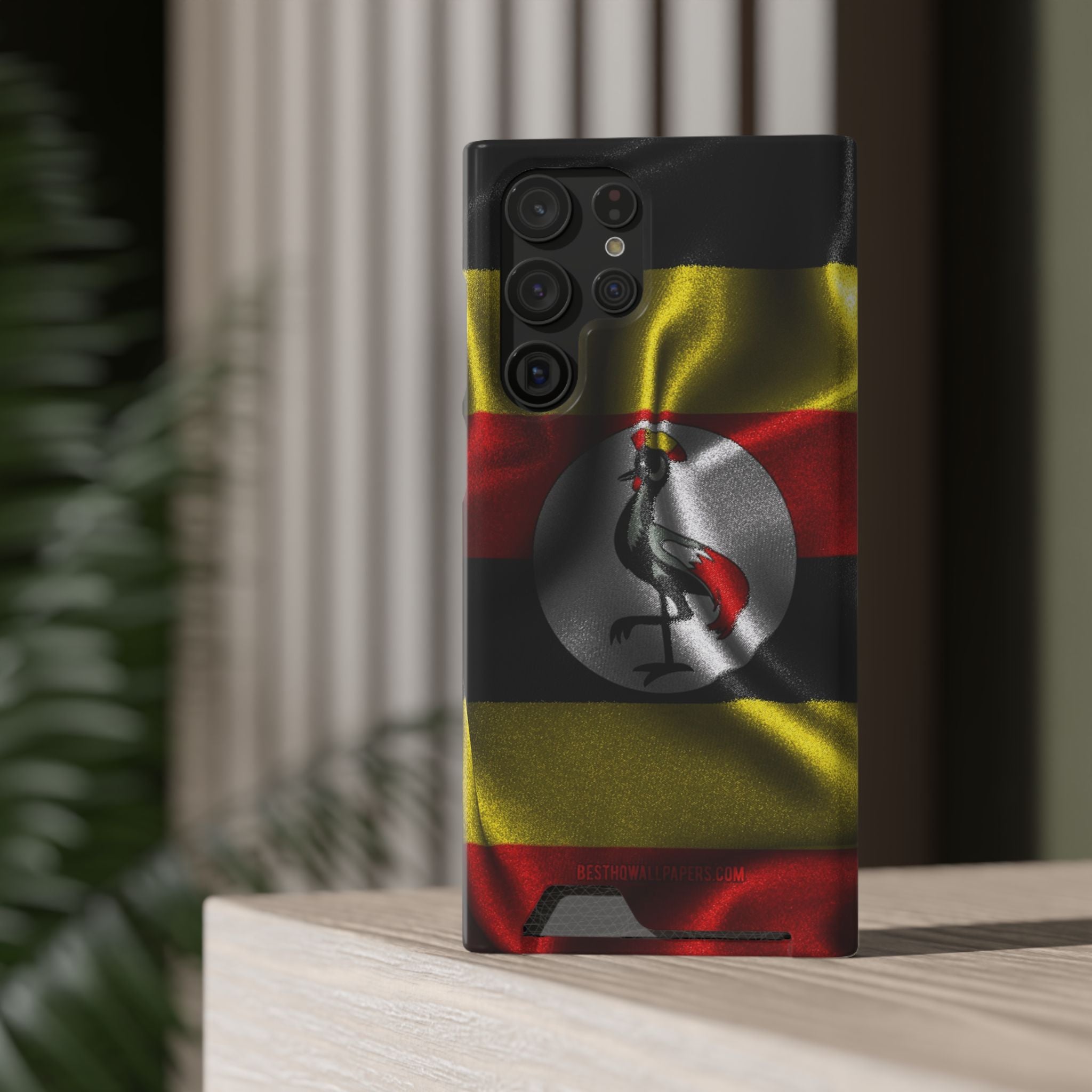 Uganda Phone Card Case — Protective Wallet Phone Case Ugandan Crest - {{variant_title}} | litemerch