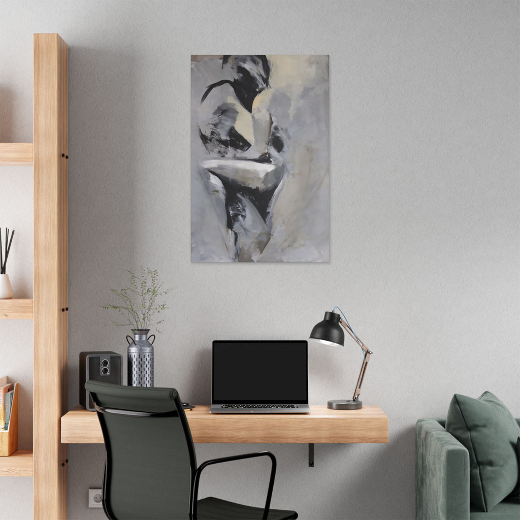 Abstract Nude Figure, Monochrome Modern Wall Decor | Canvas Art - {{variant_title}} | litemerch