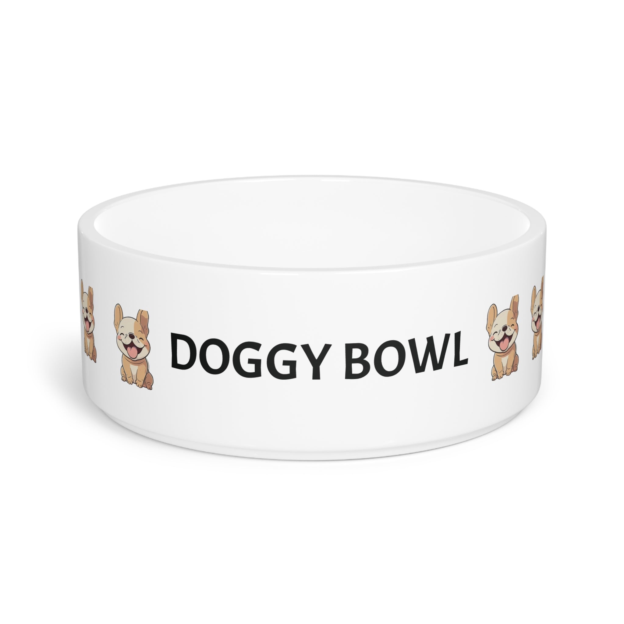 Doggy Bowl Ceramic Pet Bowl — Cute French Bulldog Design - {{variant_title}} | litemerch