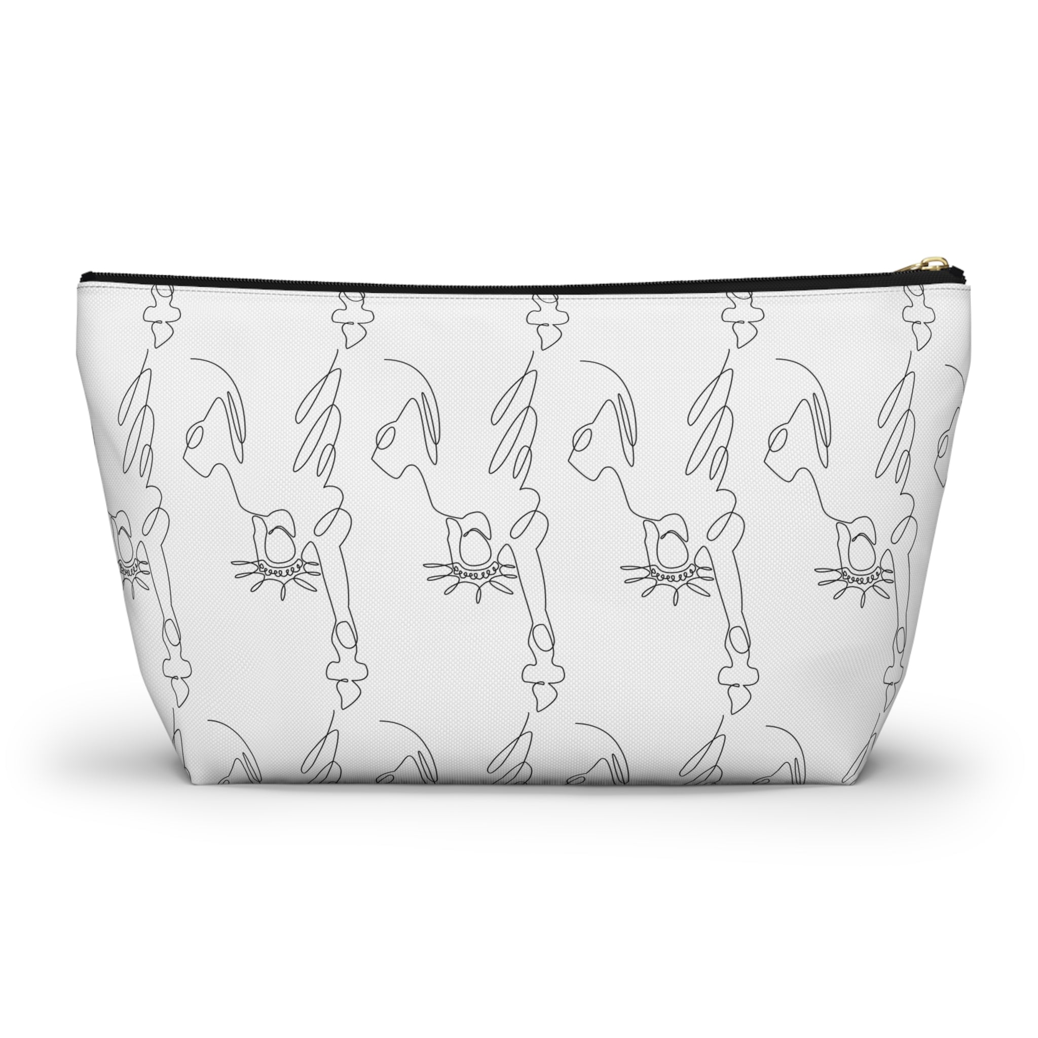 T-Bottom Cosmetic Bag, Statue of Liberty Doodle Pouch - {{variant_title}} | litemerch