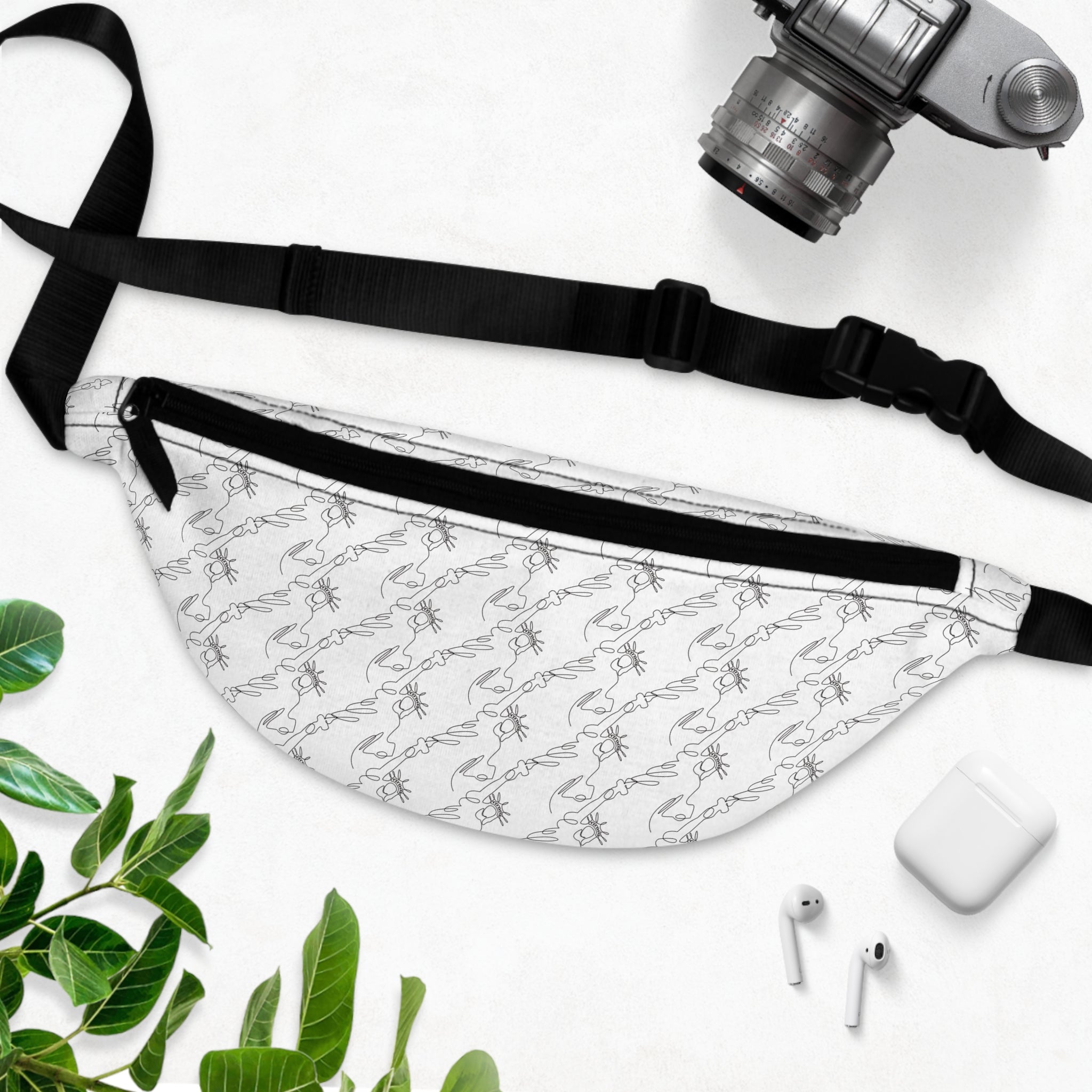 Liberty Pattern Fanny Pack — Lightweight White Waist Bag - {{variant_title}} | litemerch