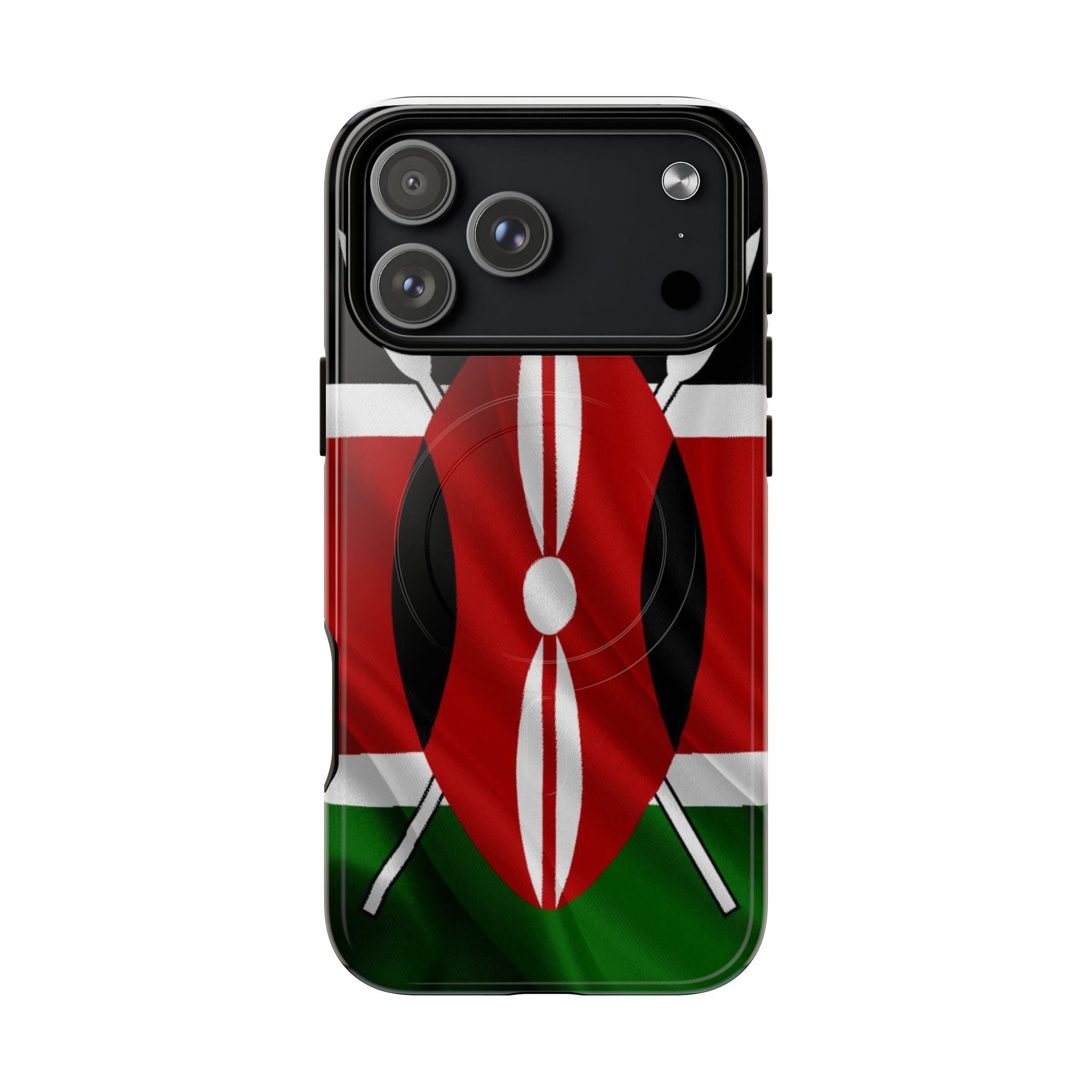 Kenyan Patriot Tough Magnetic Phone Cases, Protective Hard Shell for iPhones (17, 17 Air, 17 Pro, 17 Pro Max: Both Glossy and Matte) - {{variant_title}} | litemerch