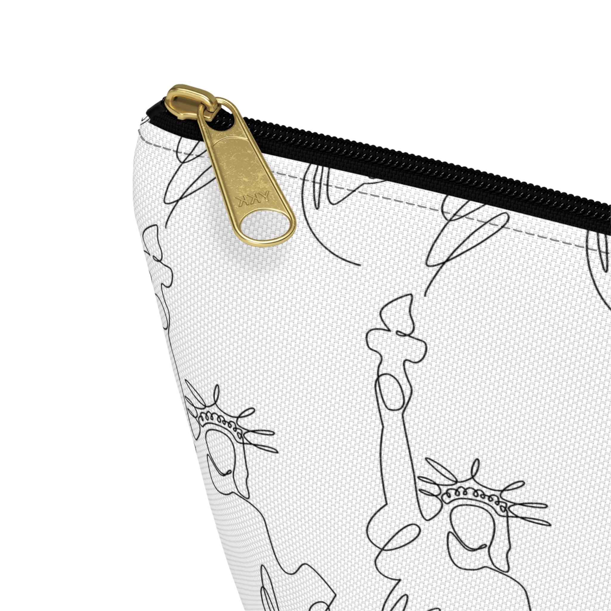 T-Bottom Cosmetic Bag, Statue of Liberty Doodle Pouch - {{variant_title}} | litemerch