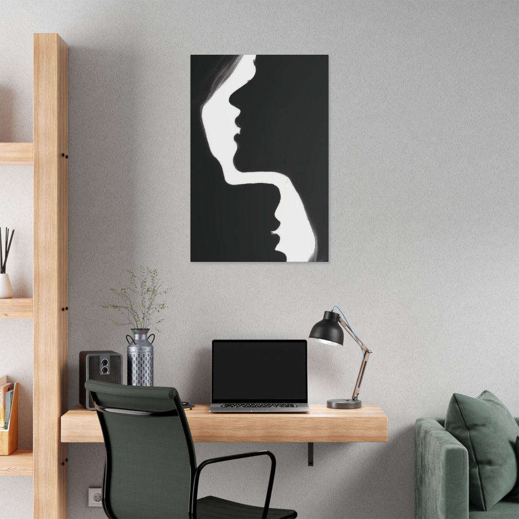 Minimalist Black & White Silhouette Canvas Wall Art - {{variant_title}} | litemerch