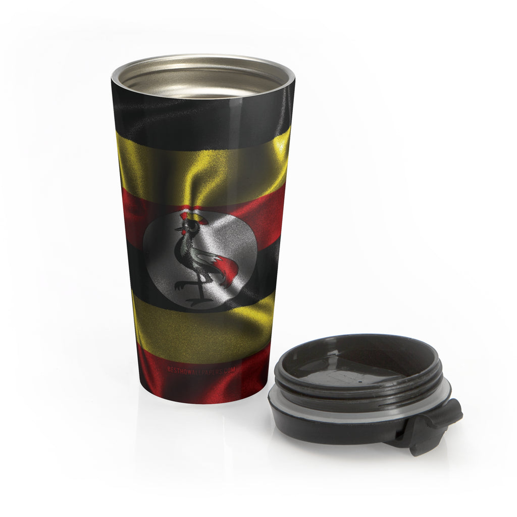 Ugandan Patriot Stainless Steel Travel Mug – Insulated Coffee Tumbler - {{variant_title}} | litemerch