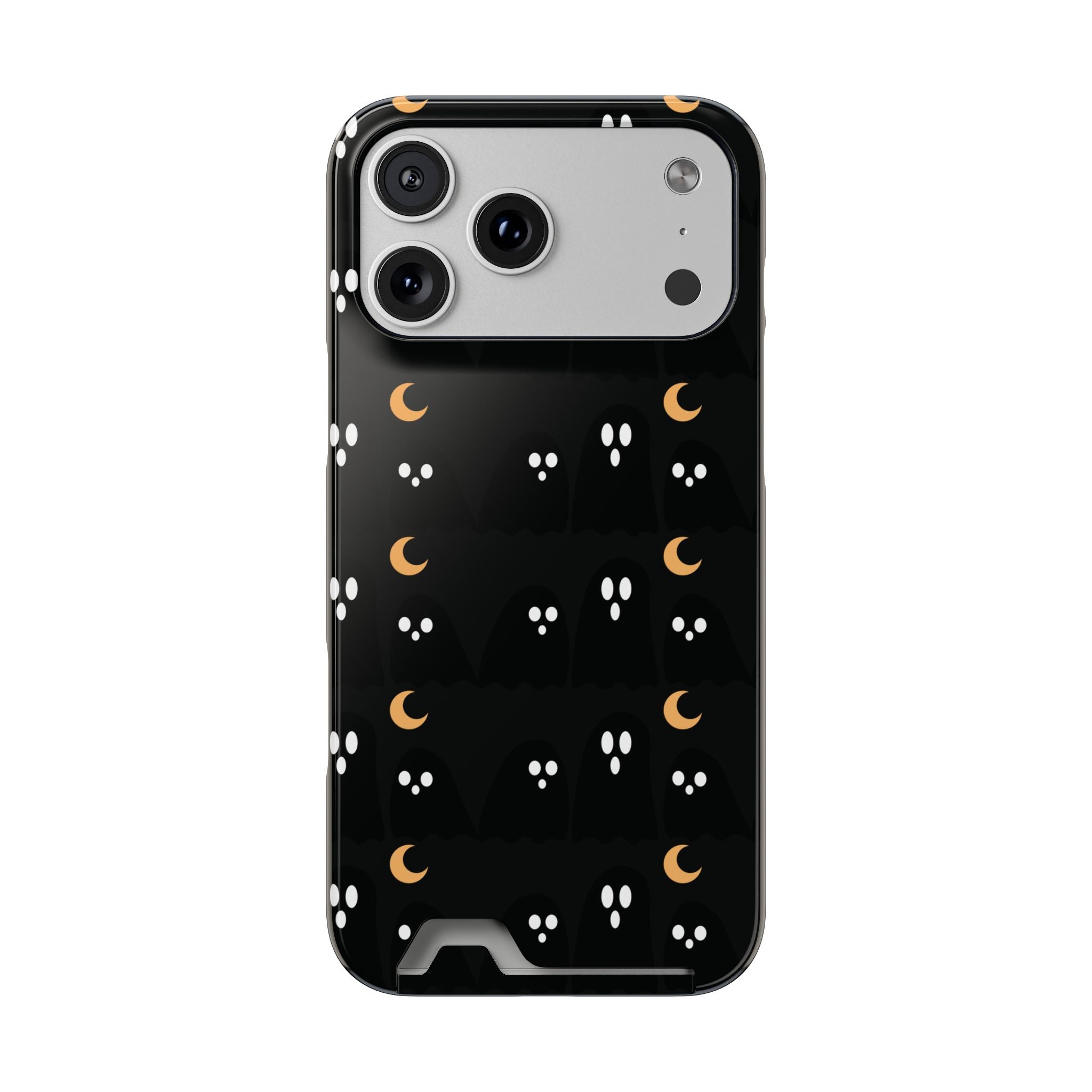 Moon & Paw Print Card Holder Phone Case — Slim Protective Wallet Case - {{variant_title}} | litemerch