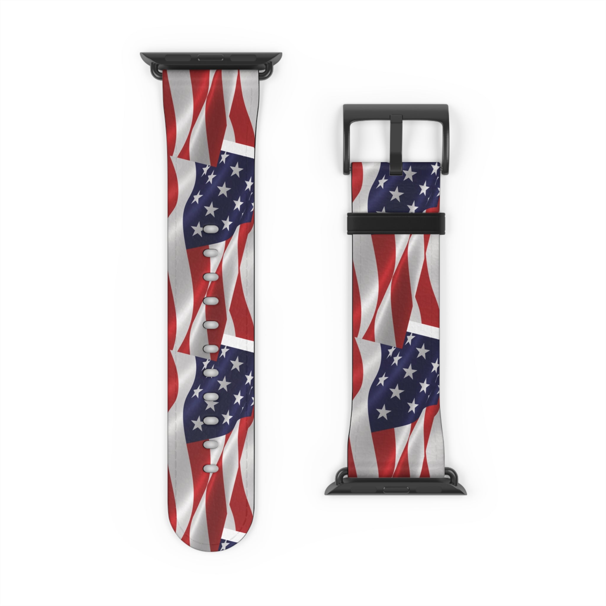 Patriotic American Flag Watch Band – USA Stars & Stripes Apple Watch Strap - {{variant_title}} | litemerch