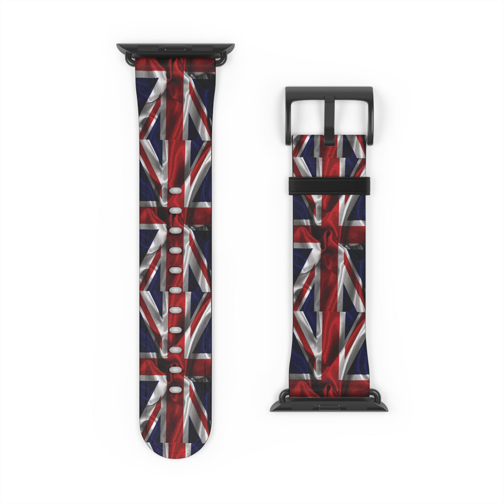Union Jack Leather Watch Band - British Flag Strap for Apple Watch - {{variant_title}} | litemerch